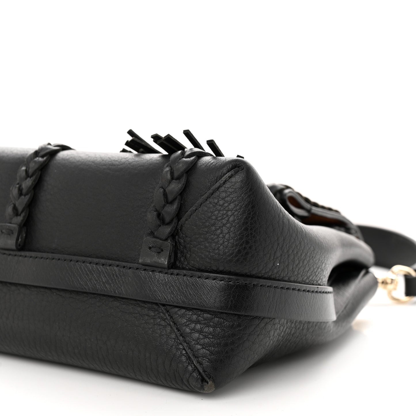 Grained Calfskin Small Penelope Soft Shoulder Bag Black