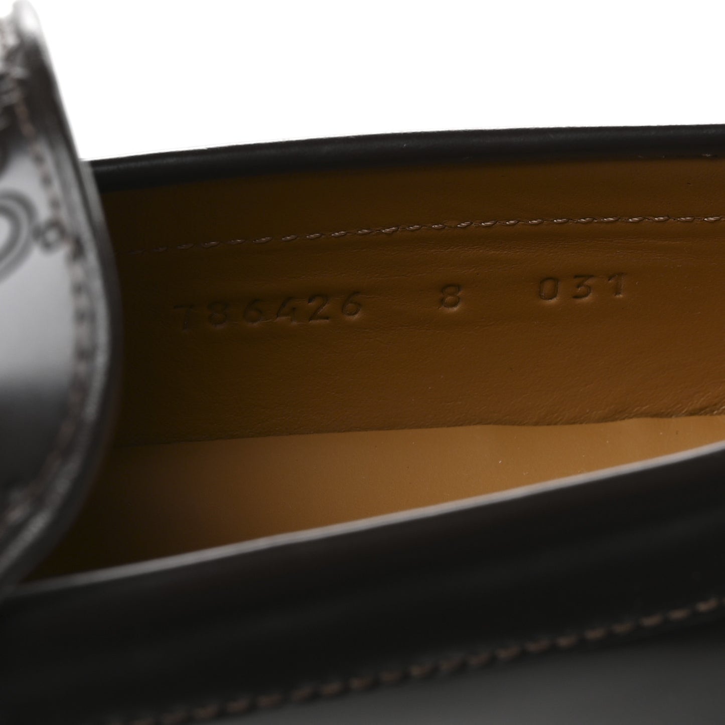 Calfskin GG Embossed Horsebit Loafers 8 Cocoa