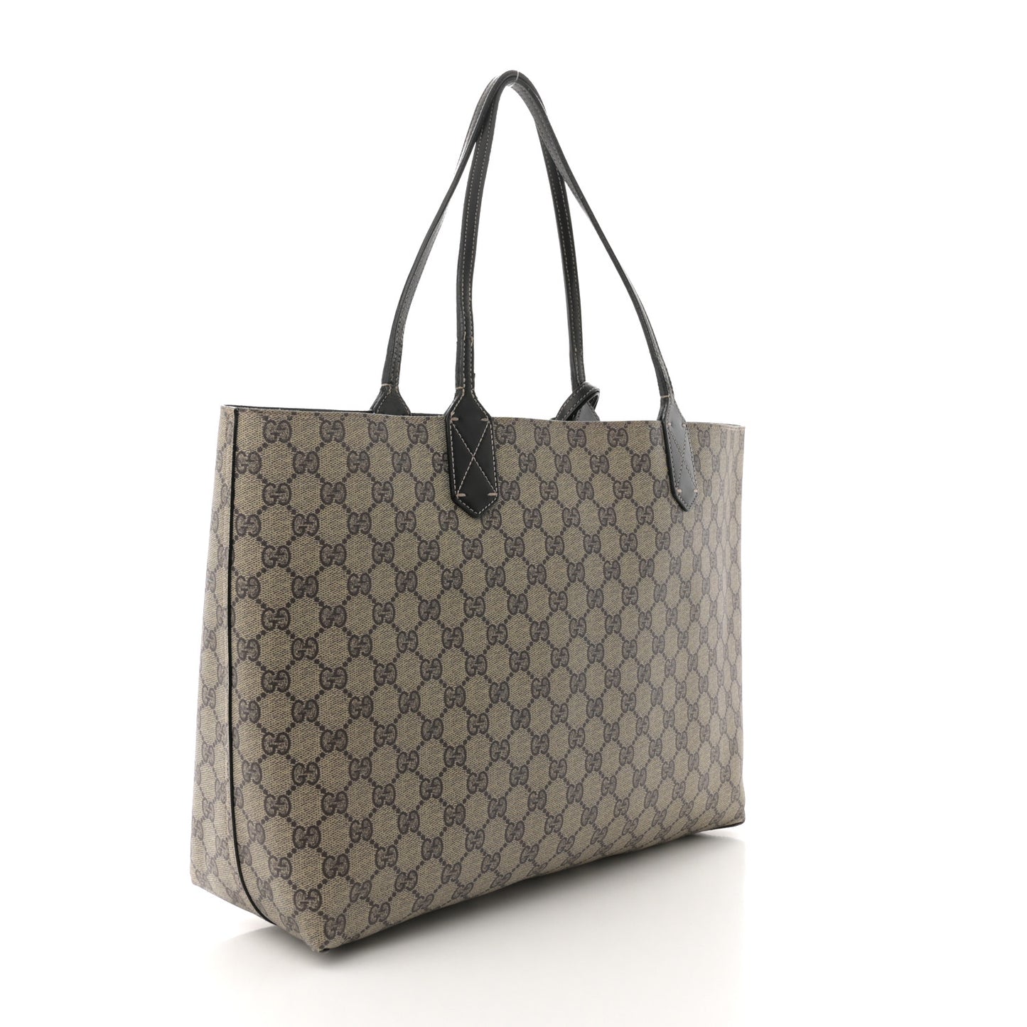 Calfskin GG Supreme Monogram Medium Reversible Tote Black