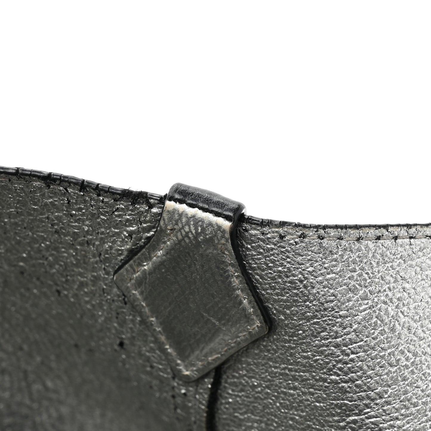 Grained Calfskin Medium Yris Shopper Tote Black