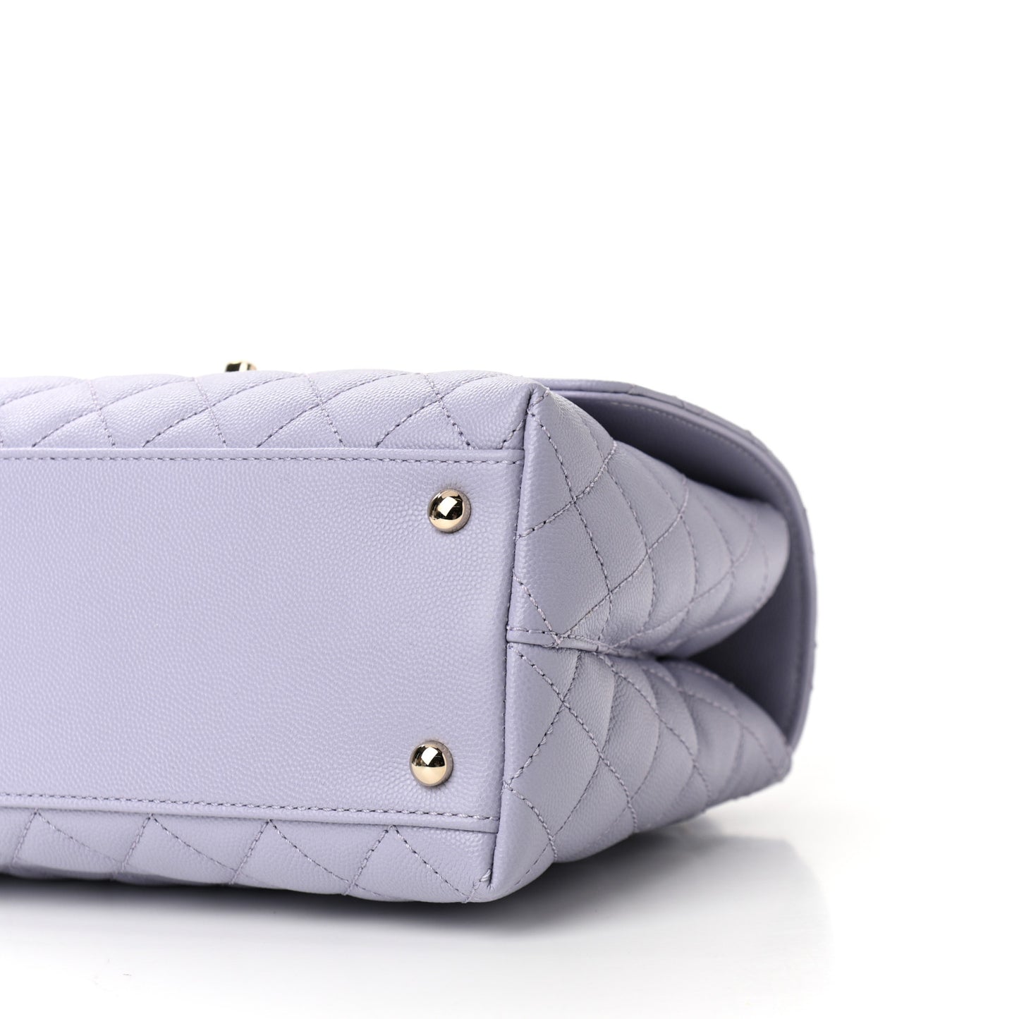 Caviar Quilted Small Coco Handle Flap Light Purple