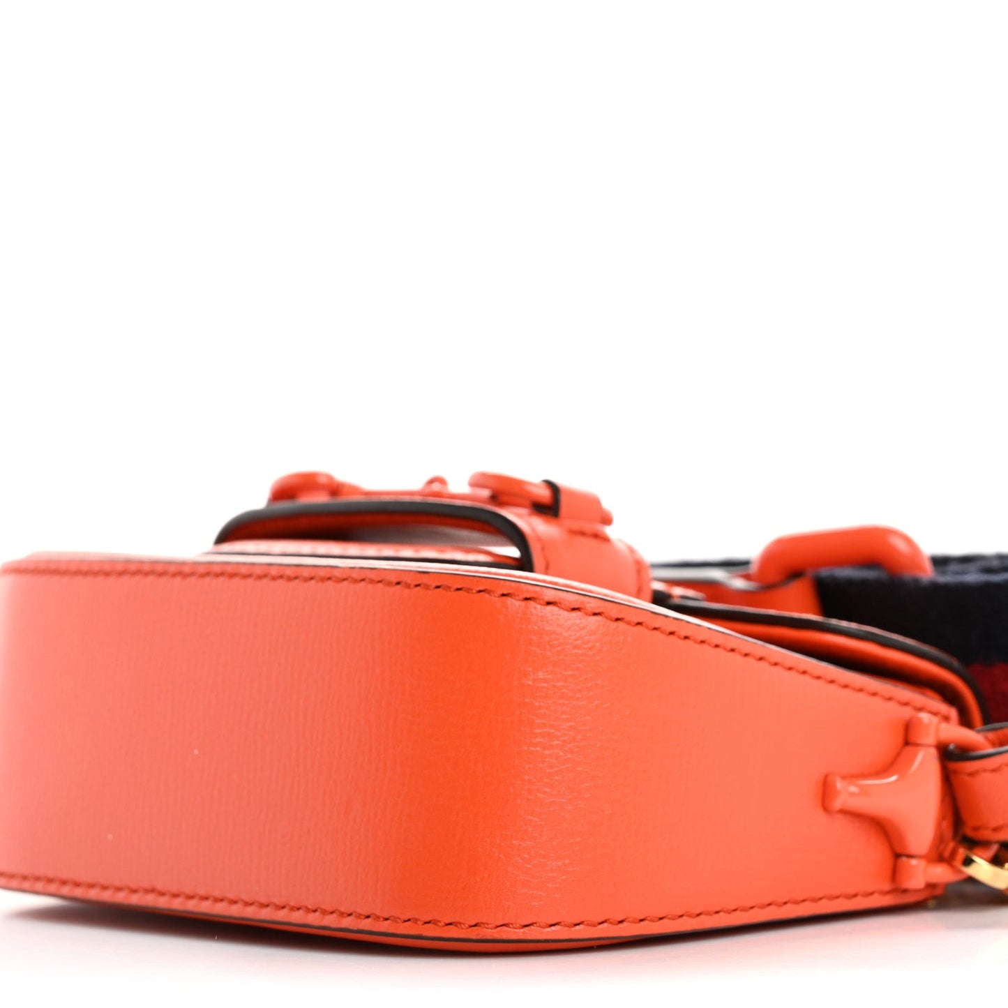 Azalea Calfskin Web Monochrome Horsebit 1955 Wallet On Strap Orange