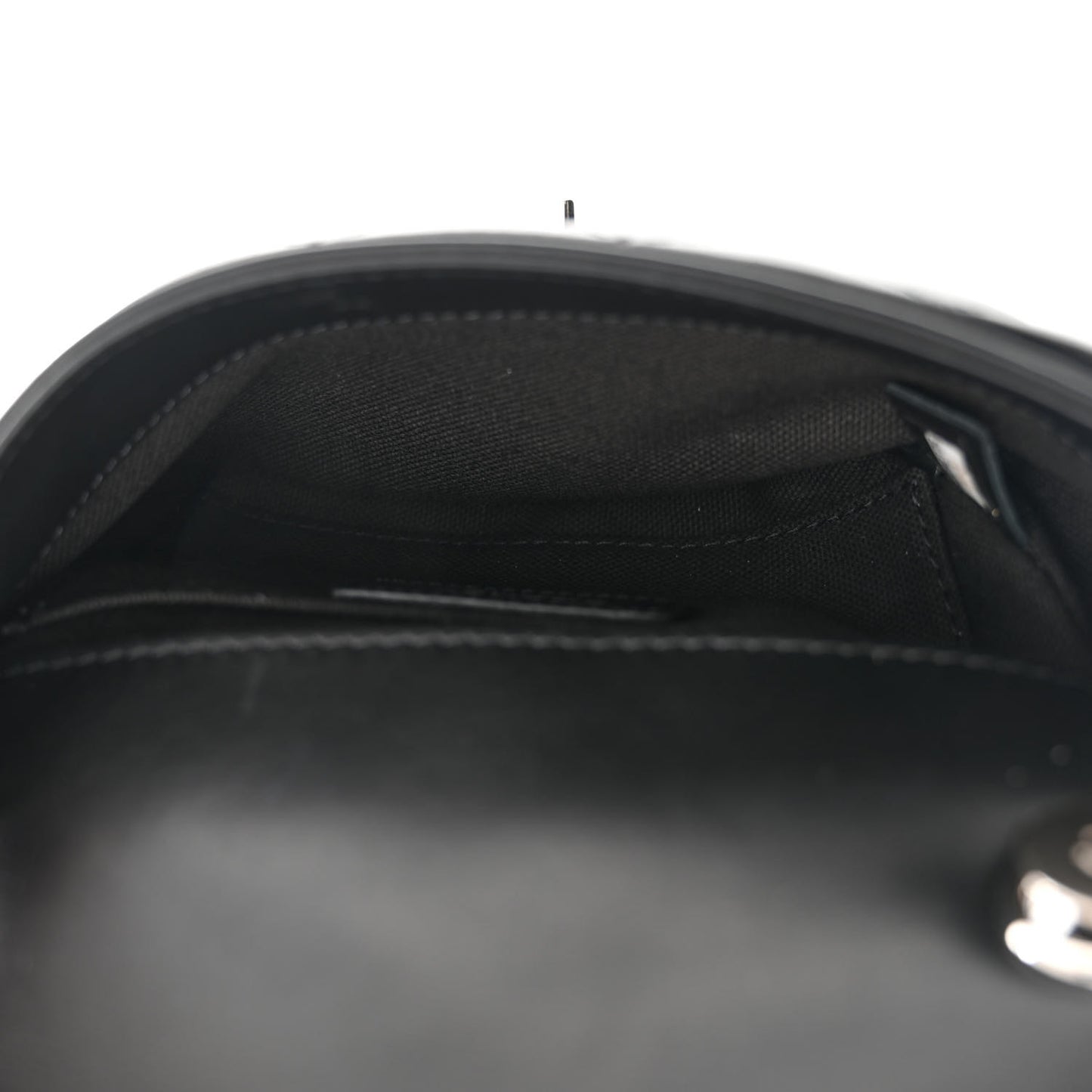 Calfskin Quilted CC Uniform Flap Belt Bag Black