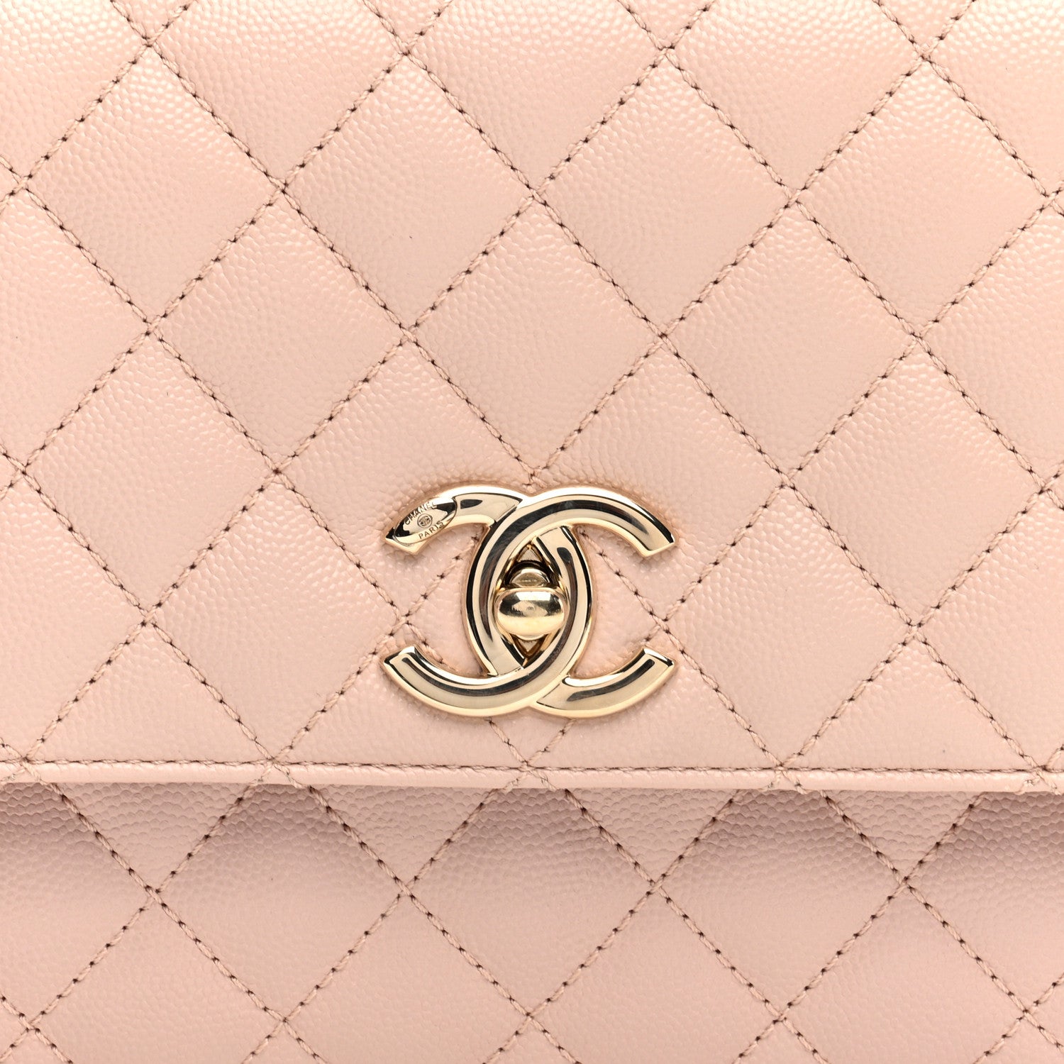 Chanel Caviar Quilted Small Coco Handle Flap Light Pink 8 of 10