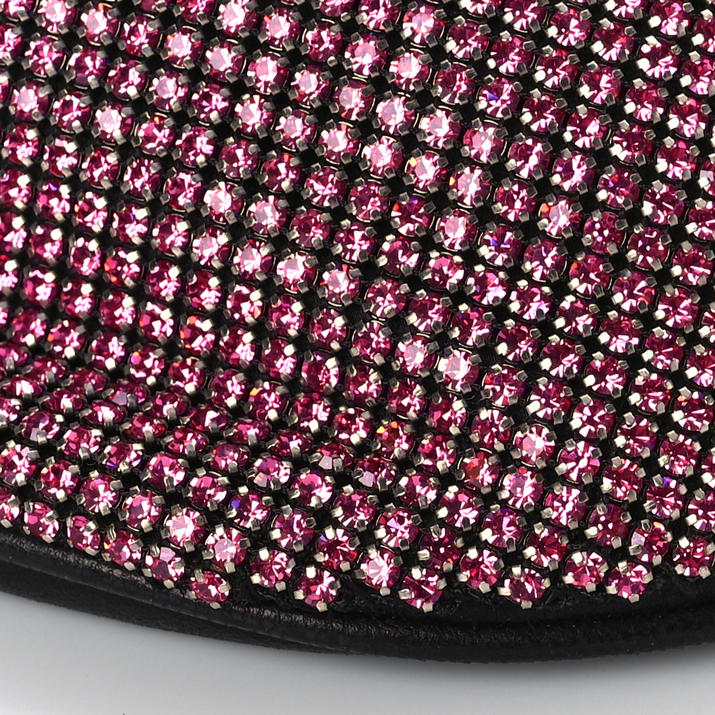 Rhinestone Mesh Mini Attica Belt Bag Prism Pink