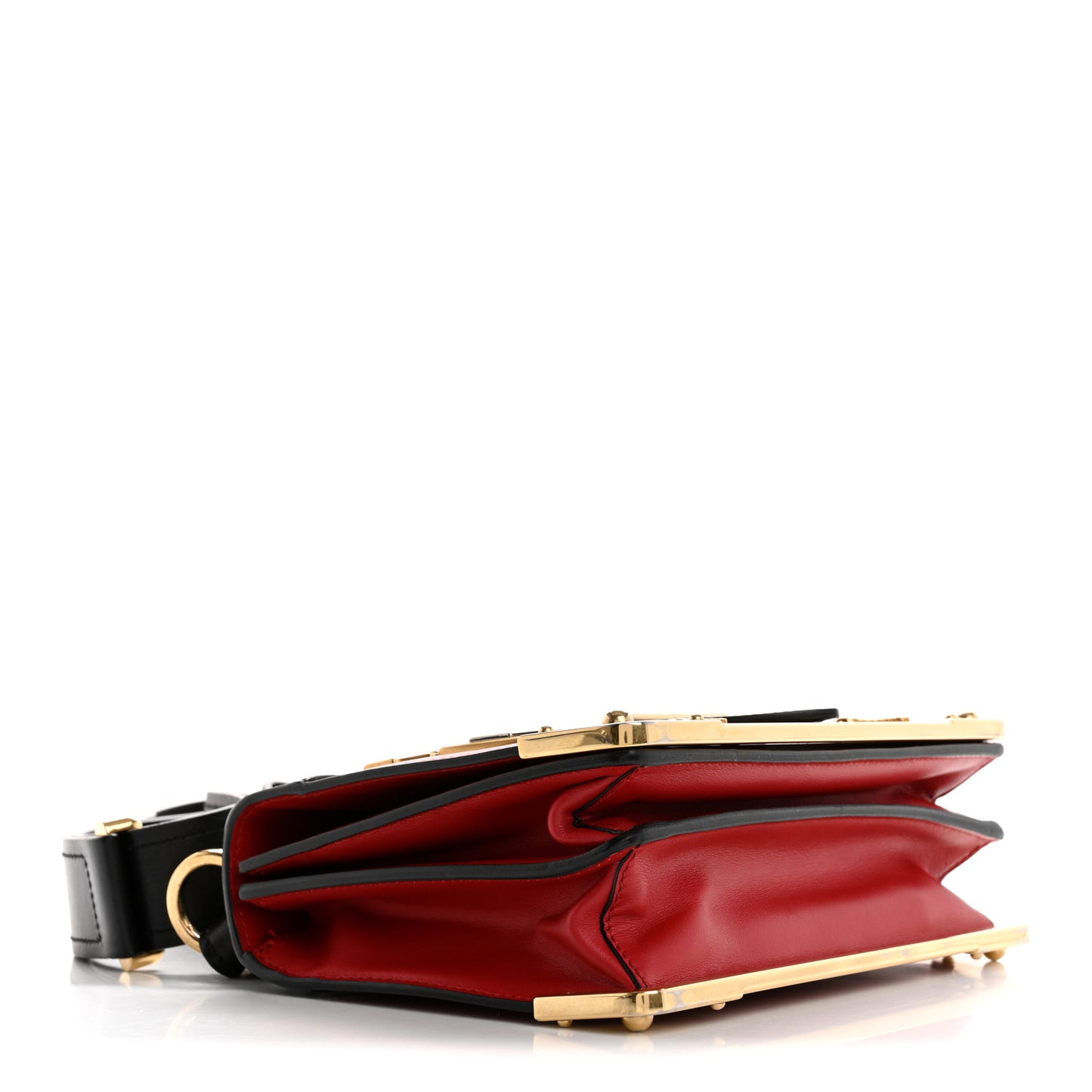 City Calfskin Saffiano Cahier Hearts Bag Fuoco Black
