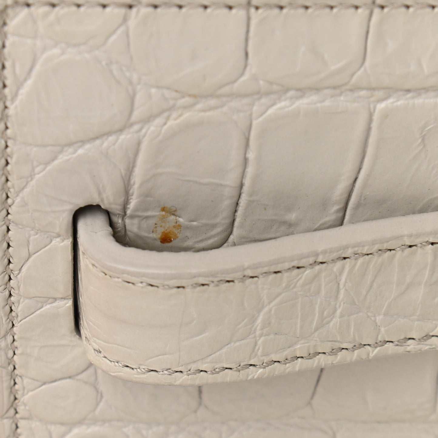 Calfskin Crocodile Embossed Baby Sac De Jour Gris Perle