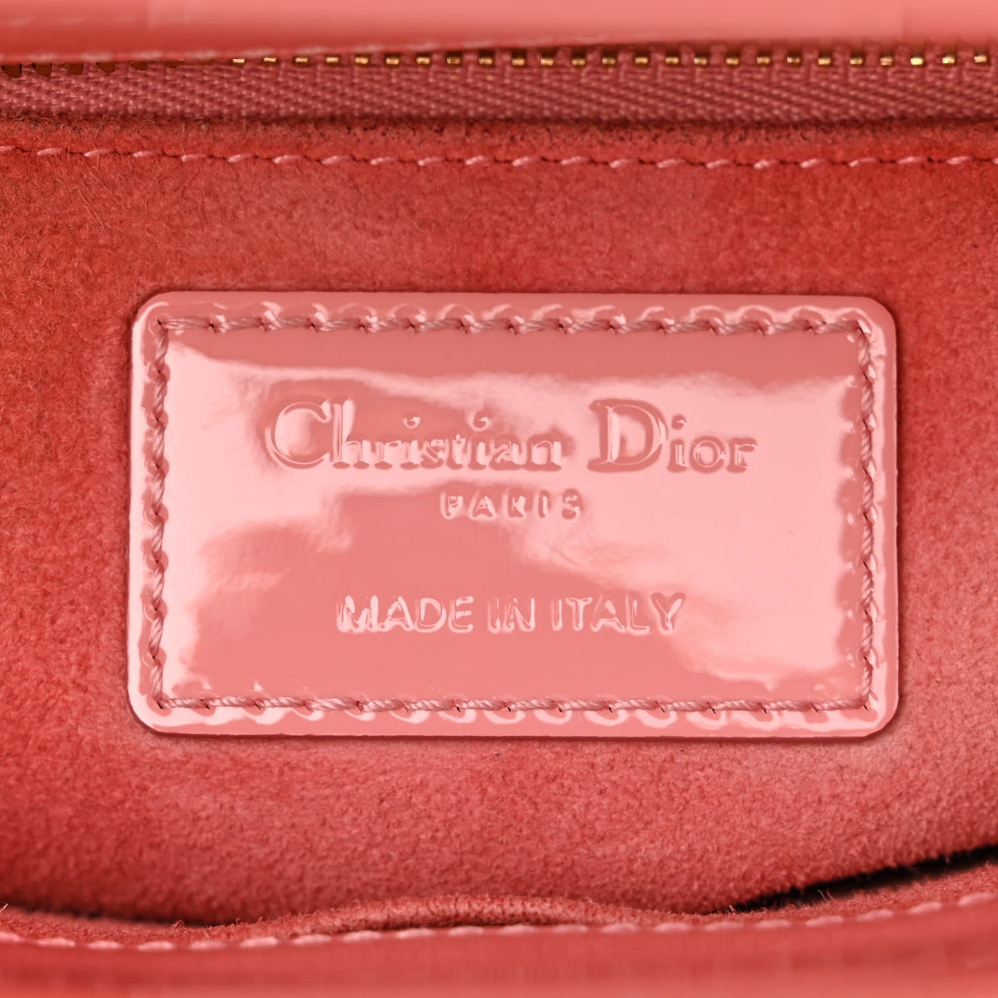 Patent Cannage Small Lady Dior Pink
