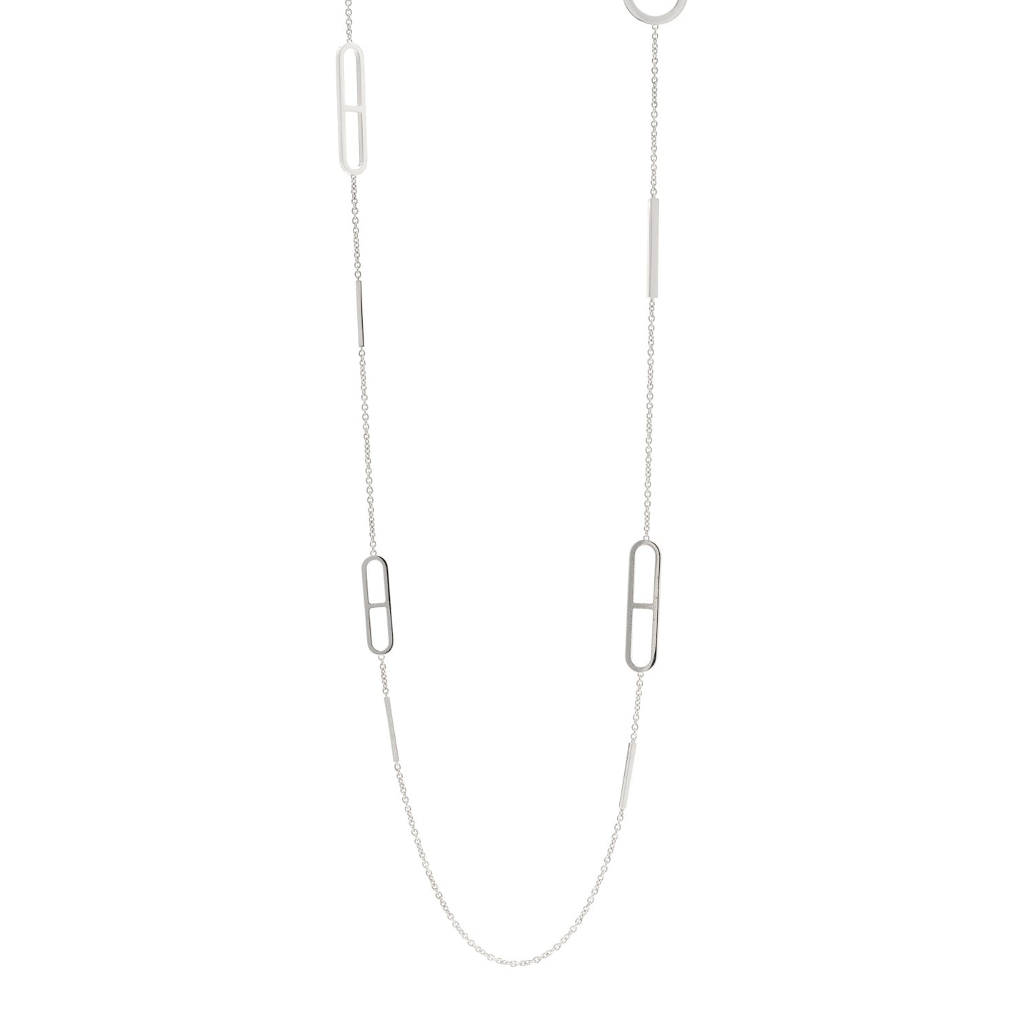 Sterling Silver Ever Chaine d'Ancre Long Necklace 120