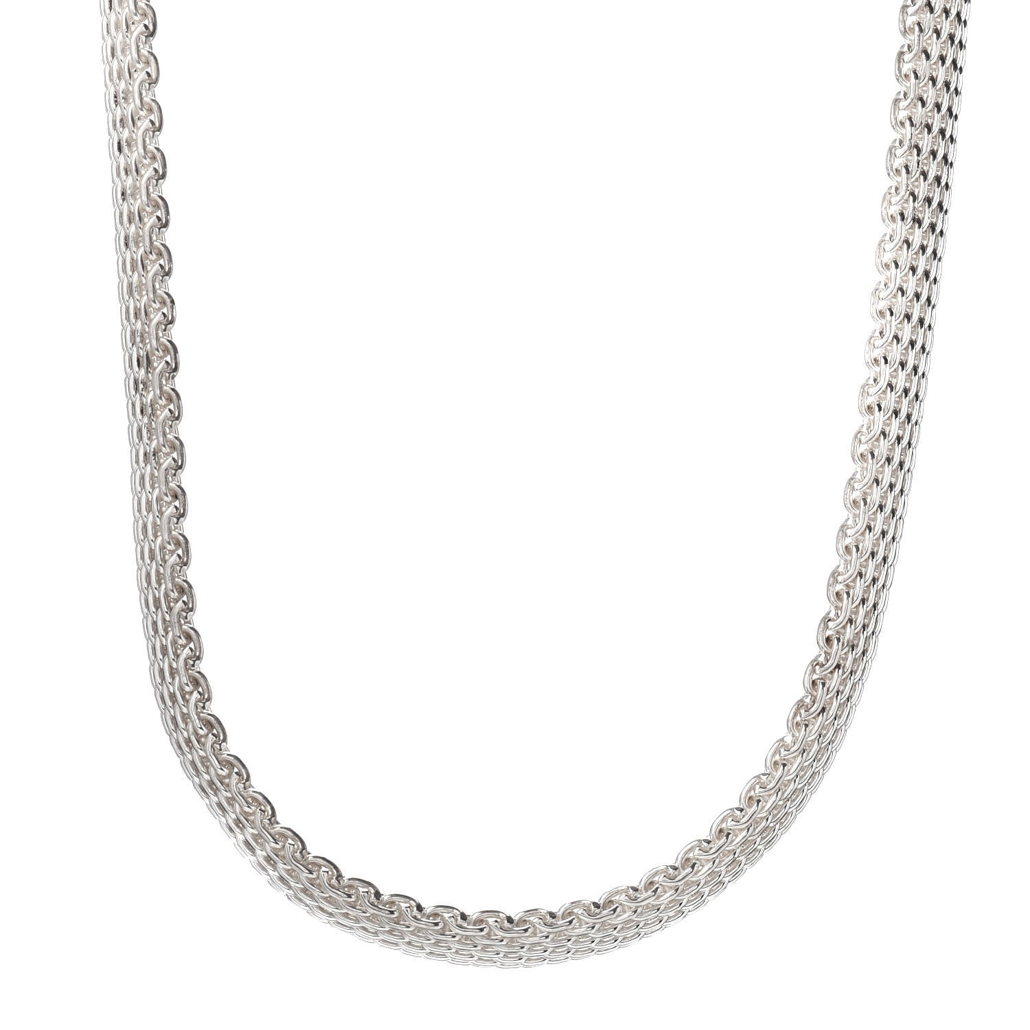Tiffany Sterling Silver Somerset Mesh Necklace 1 of 4