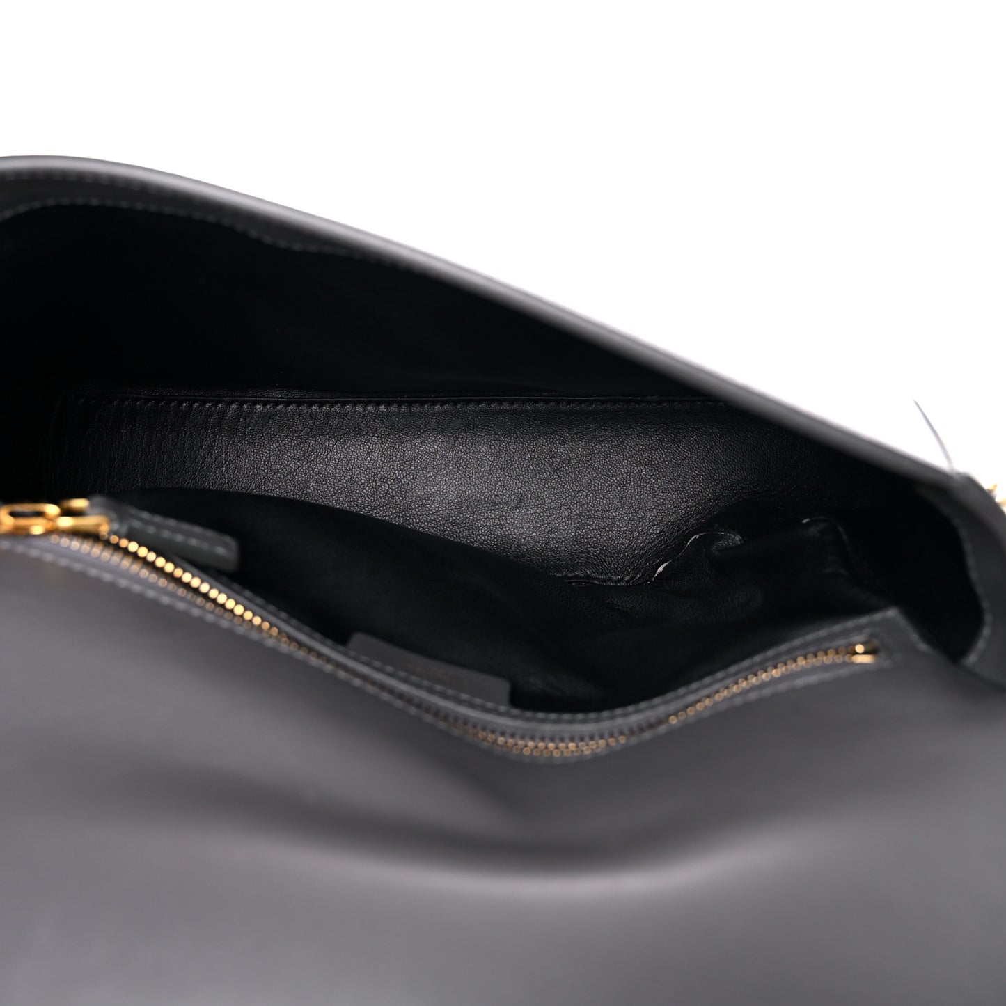 Calfskin Sasha Shoulder Bag Dark Grey