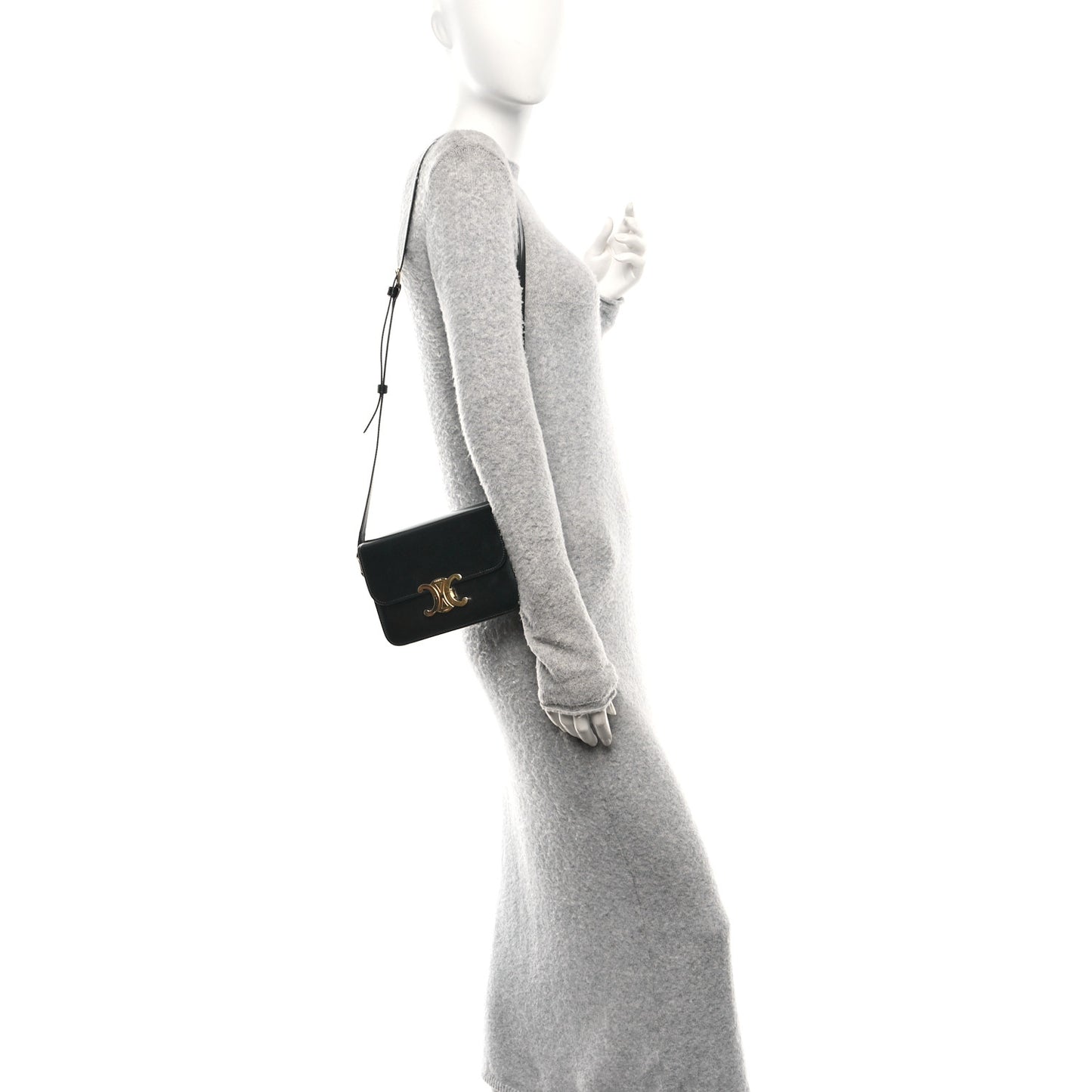 Shiny Calfskin Teen Triomphe Black