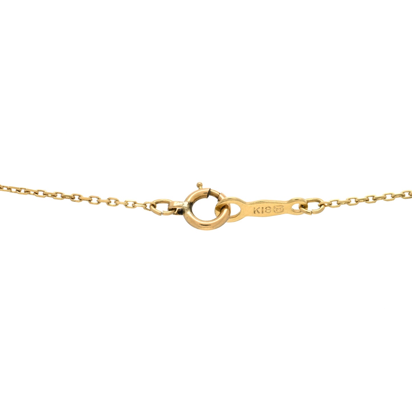 18K Yellow Gold Diamond Akoya Pearl 7mm Pendant Necklace