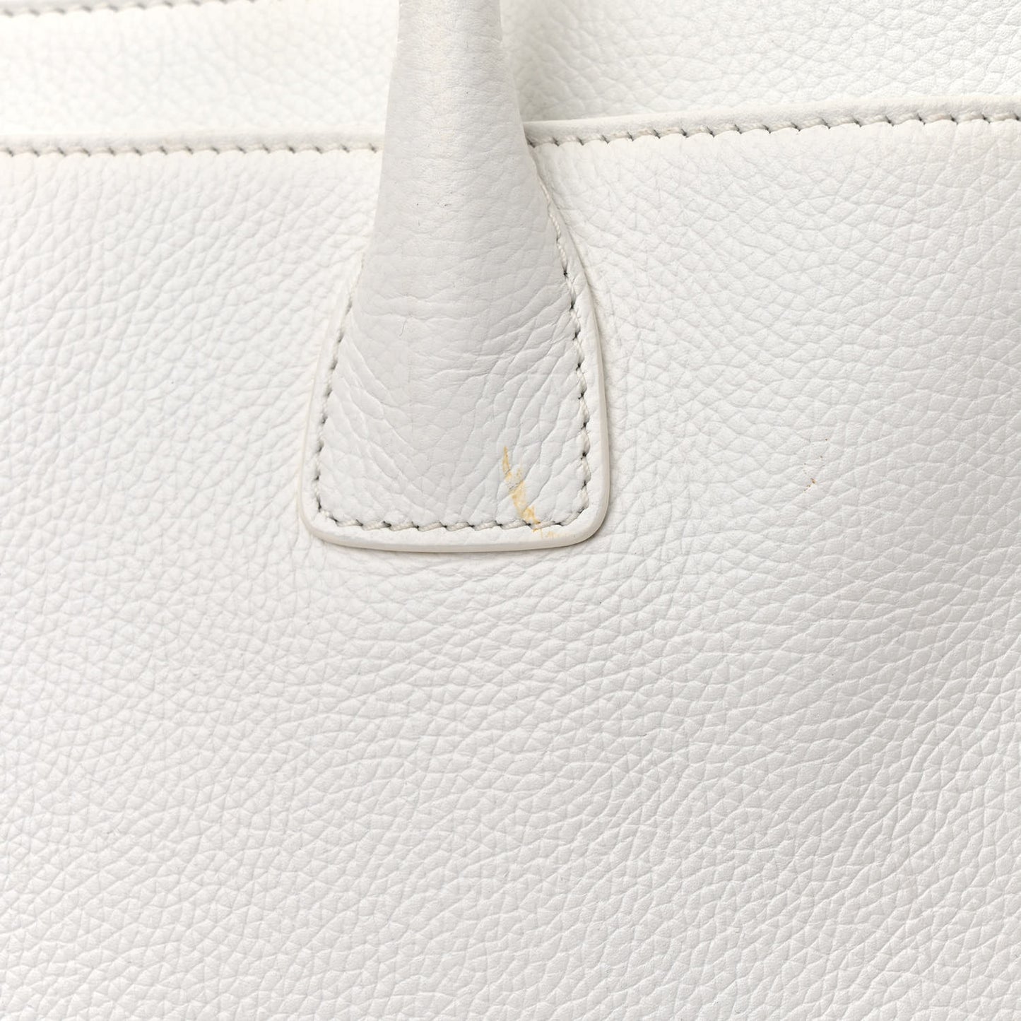 Calfskin Cerf Executive Shopper Tote White