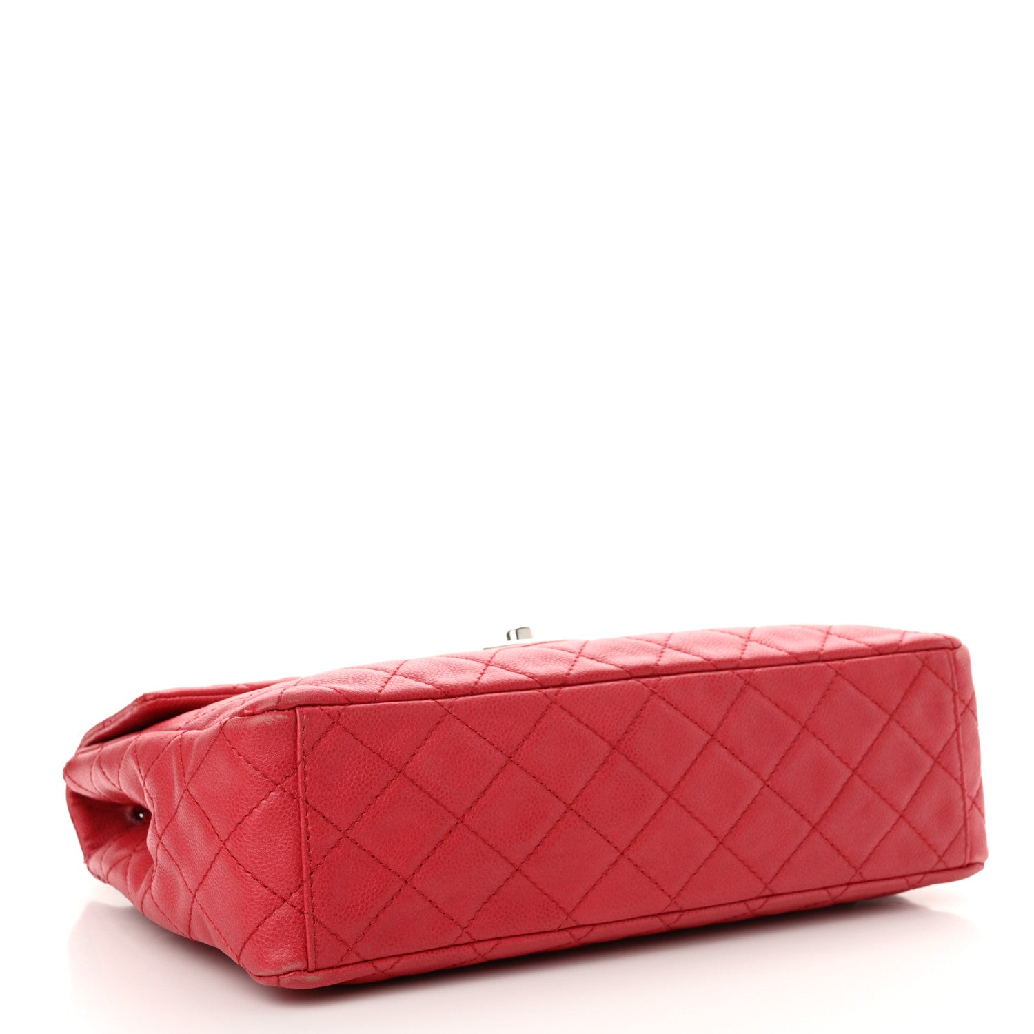 Chanel Washed Caviar Quilted Maxi Single Flap Fuchsia 4 of 12