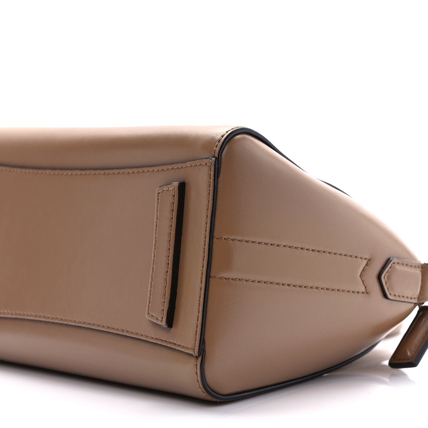 Shiny Lord Calfskin Mini Antigona Dark Beige