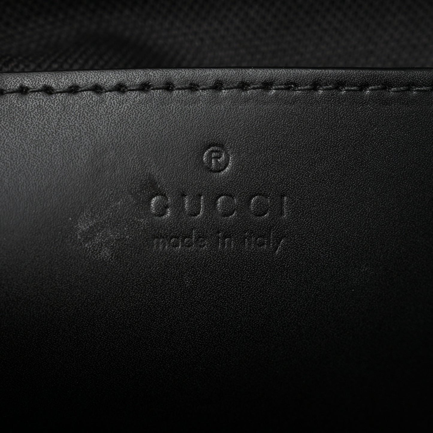 GG Supreme Monogram Web Small Flat Messenger Bag Black Grey