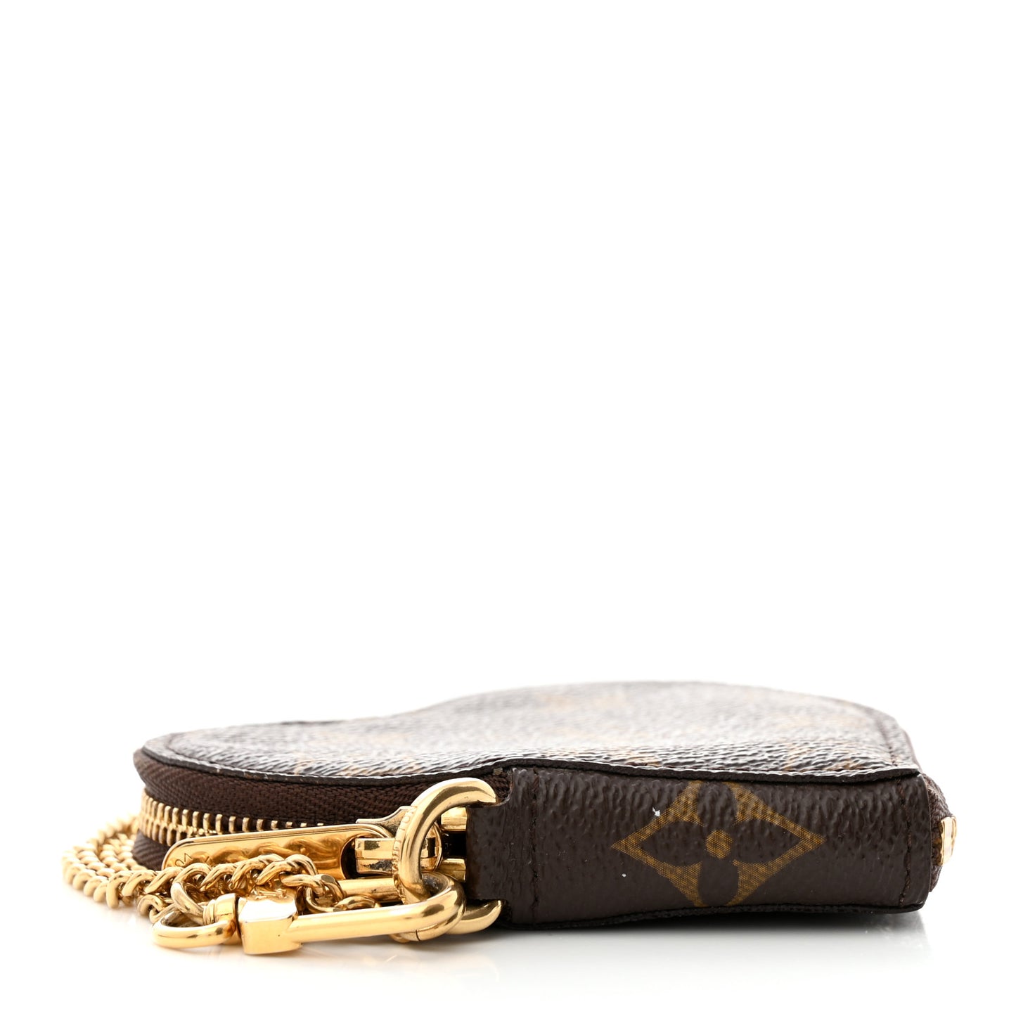 Monogram Leopard Coeur Heart Coin Purse Blanc Corail