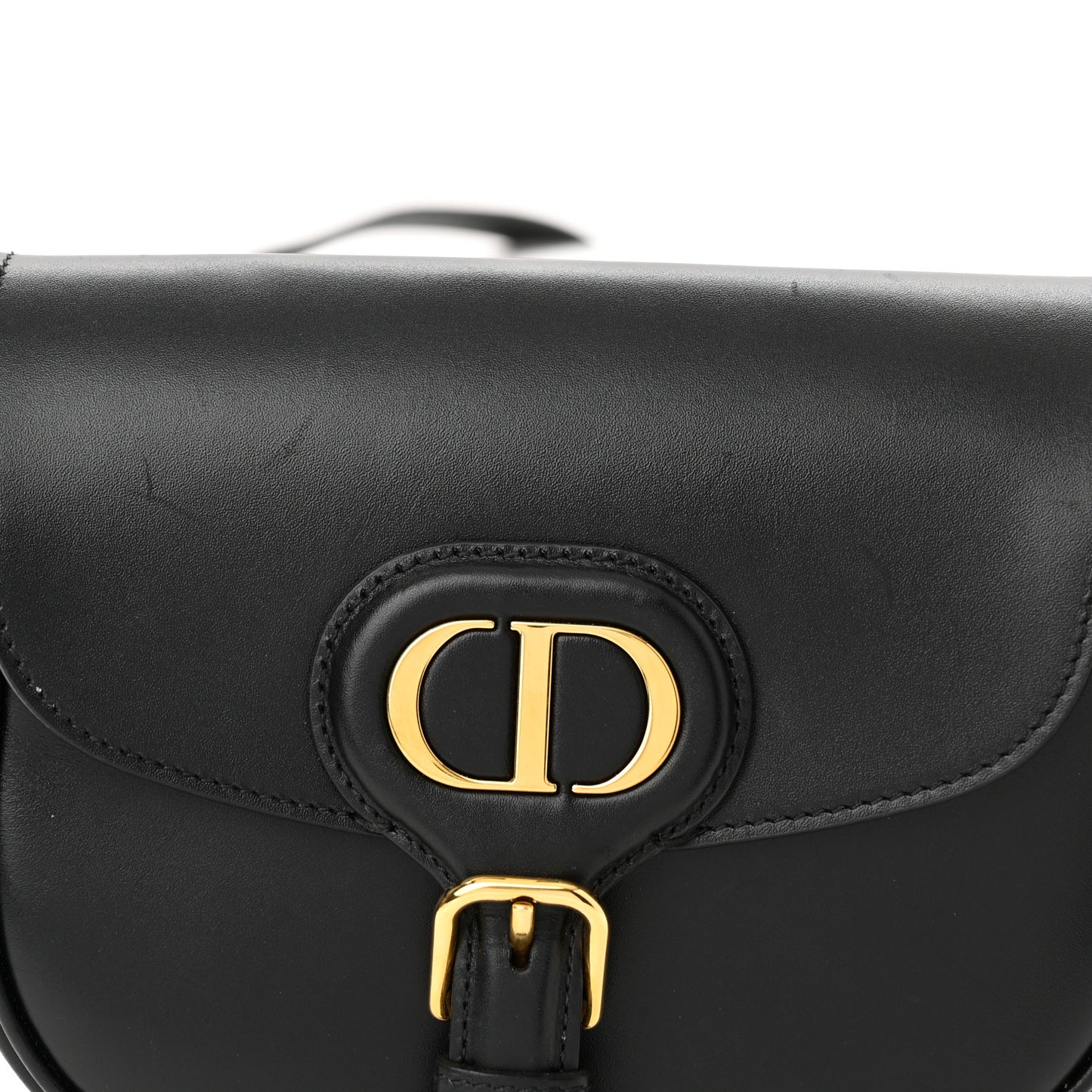 Box Calfskin Small Bobby Flap Black