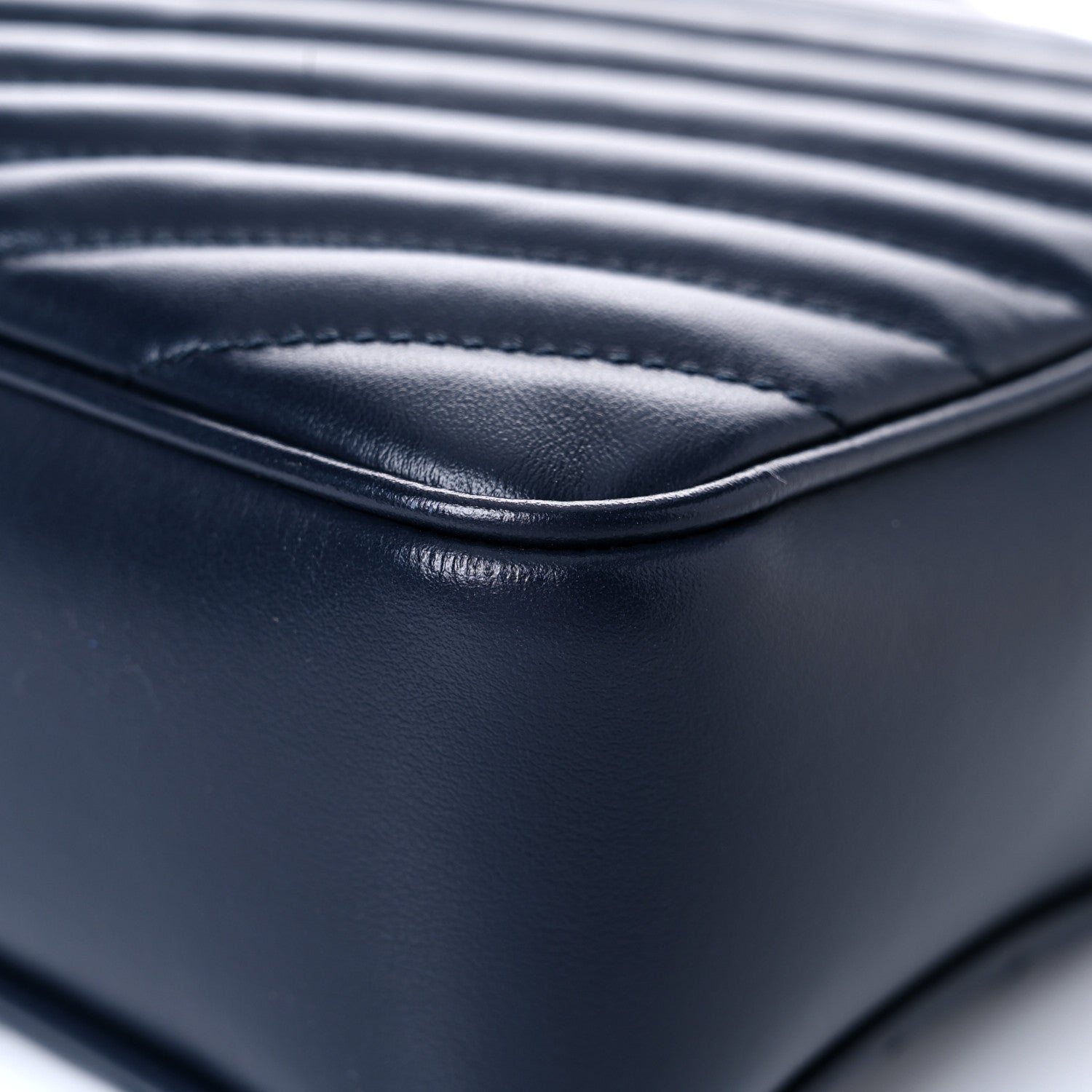 Saint Laurent Calfskin Matelasse Monogram Lou Camera Bag Navy 11 of 12