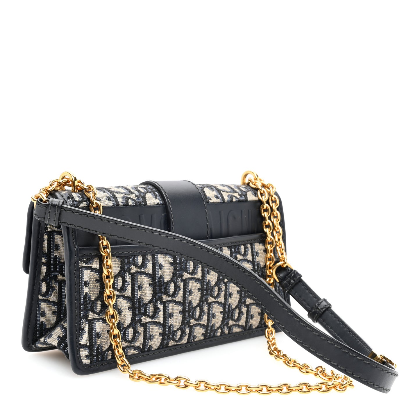 Oblique 30 Montaigne East West Chain Flap Bag Blue