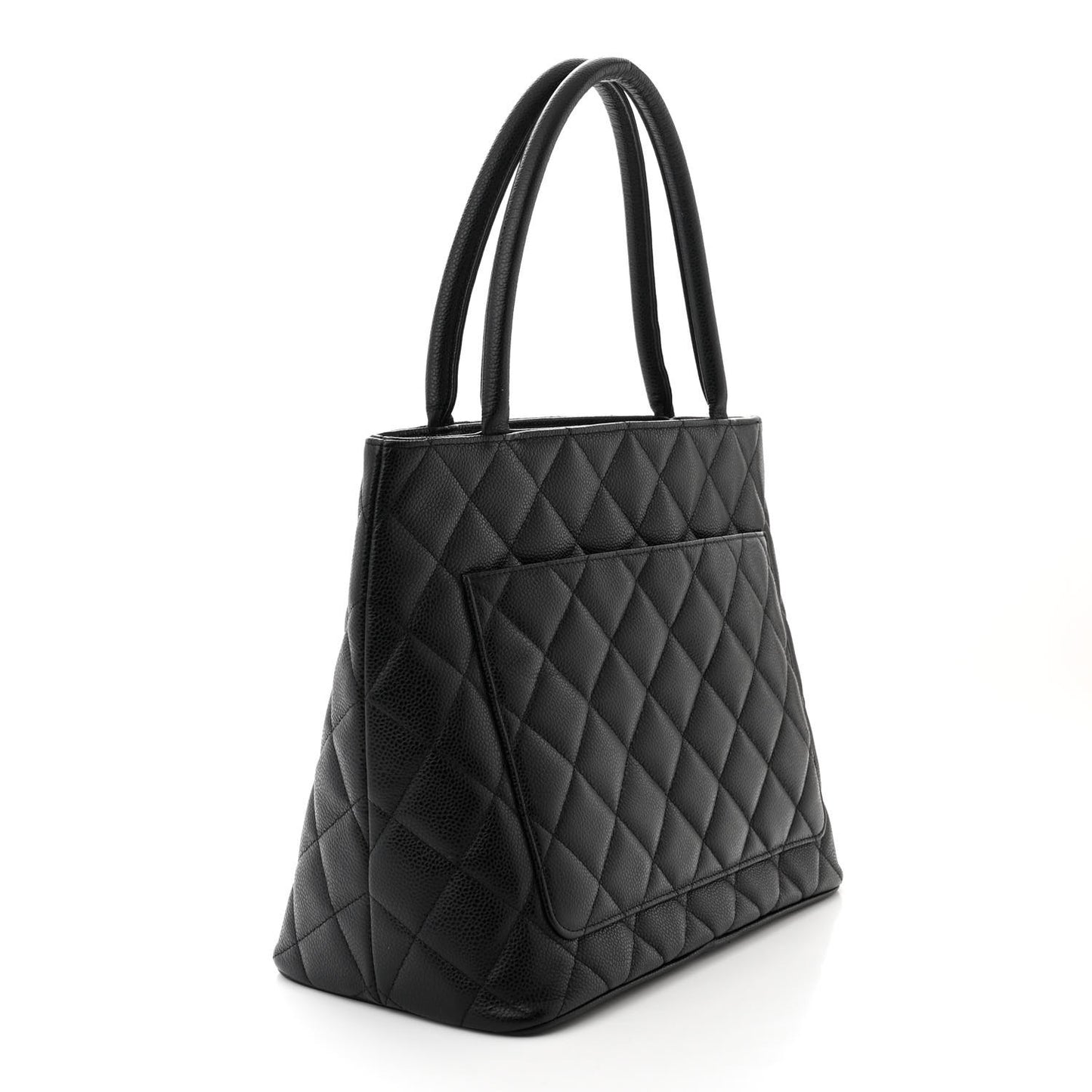 Caviar Quilted Medallion Tote Black