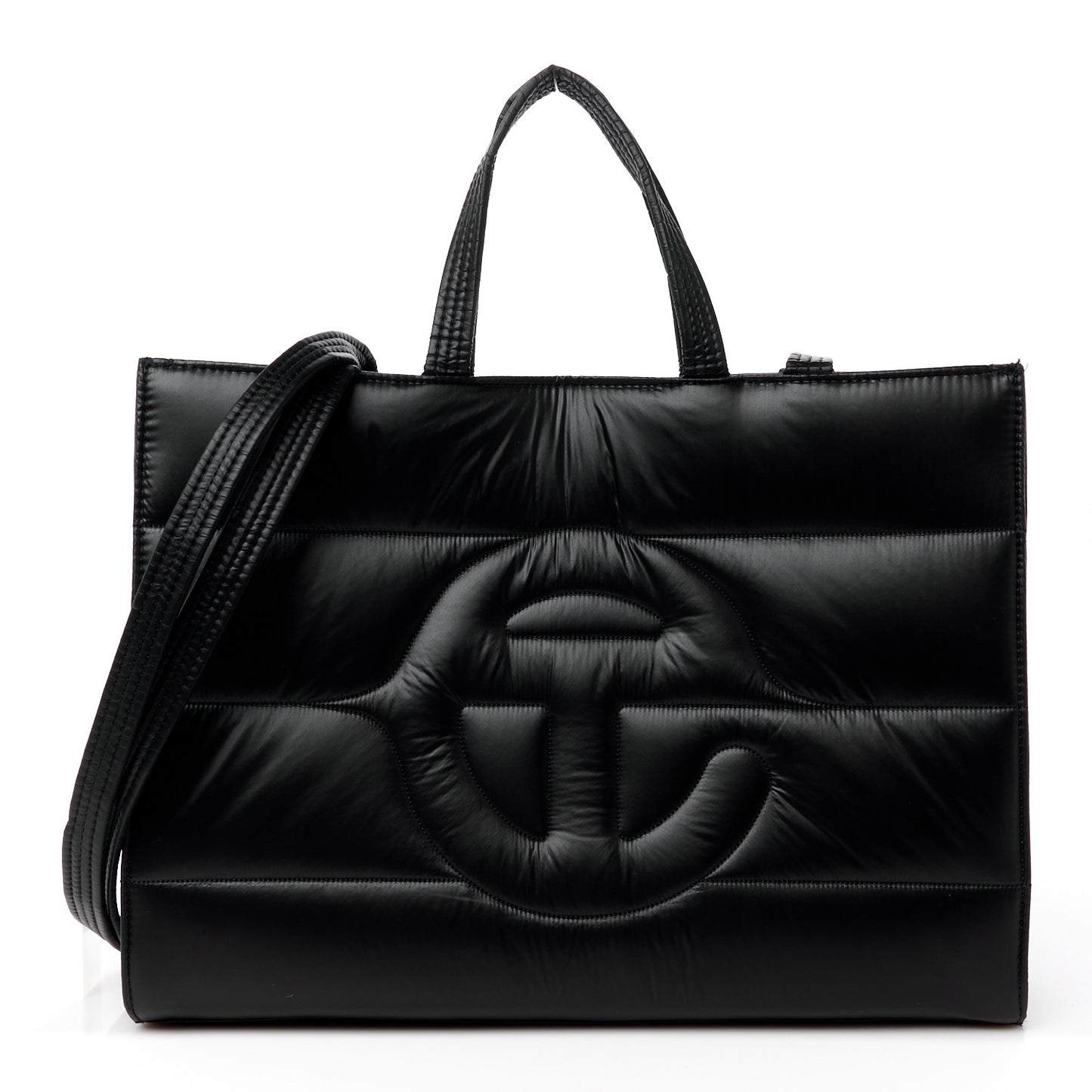 x MOOSE KNUCKLES Nylon Quilted Medium Shopping Bag Black
