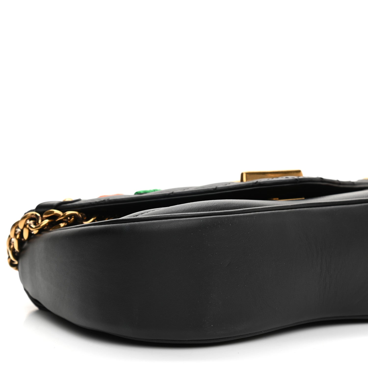 Louis Vuitton Calfskin Embroidered New Wave Chain MM Black 8 of 11