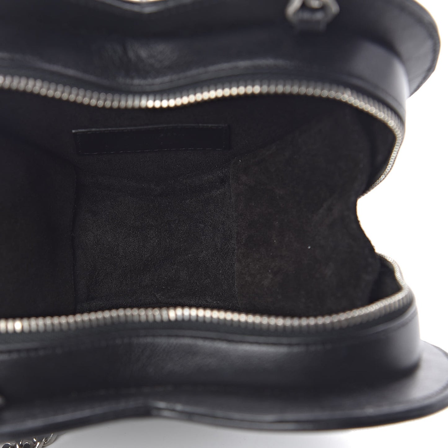 Calfskin Star Studded Small Love Heart Chain Bag Black
