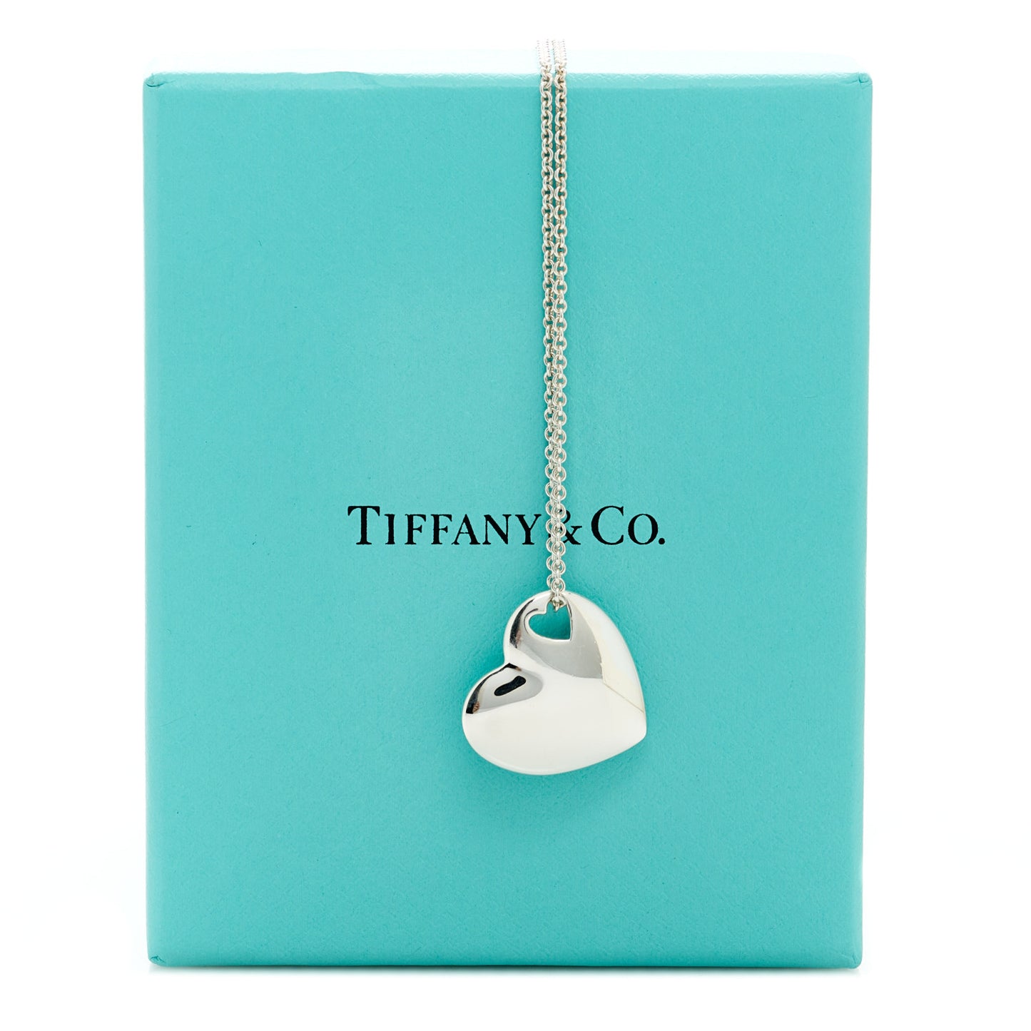Sterling Silver Puffed Heart Pendant Necklace