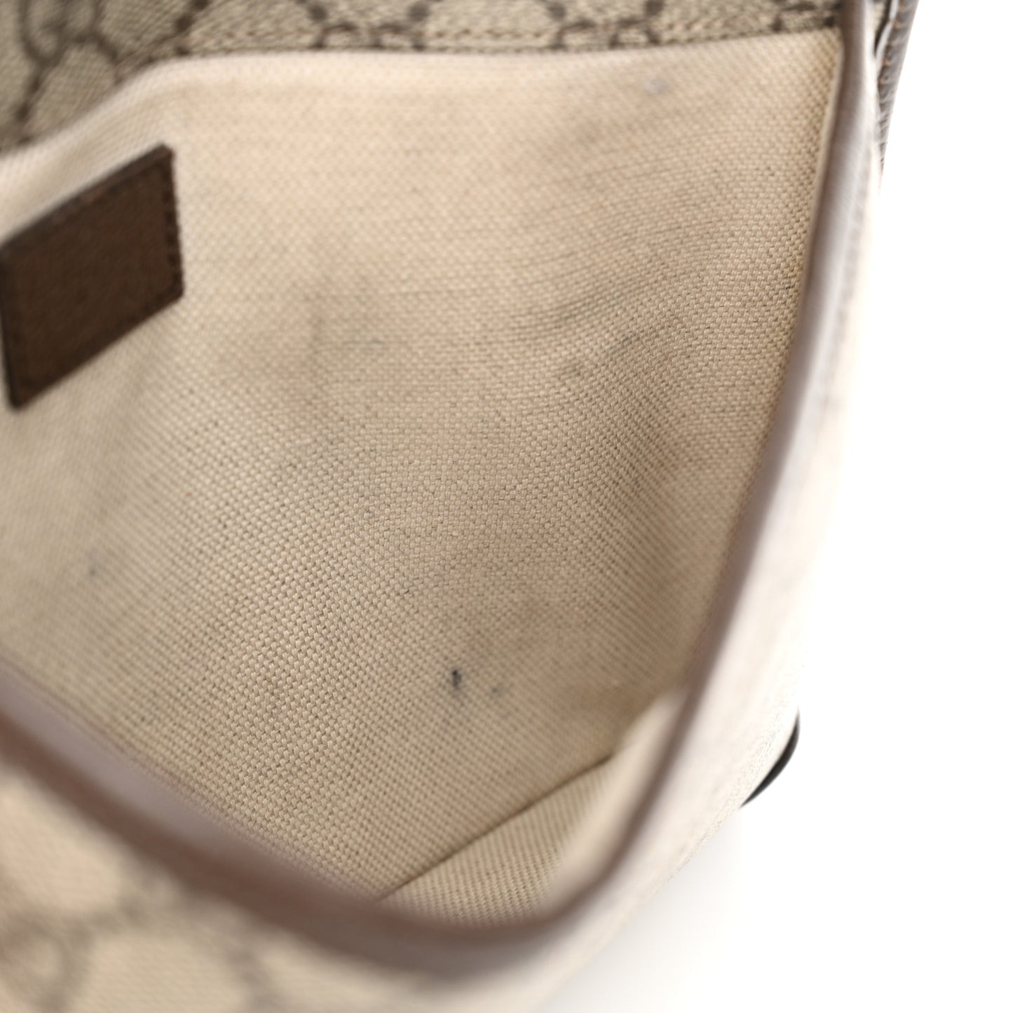 GG Supreme Monogram Web Small Ophidia Belt Bag Brown
