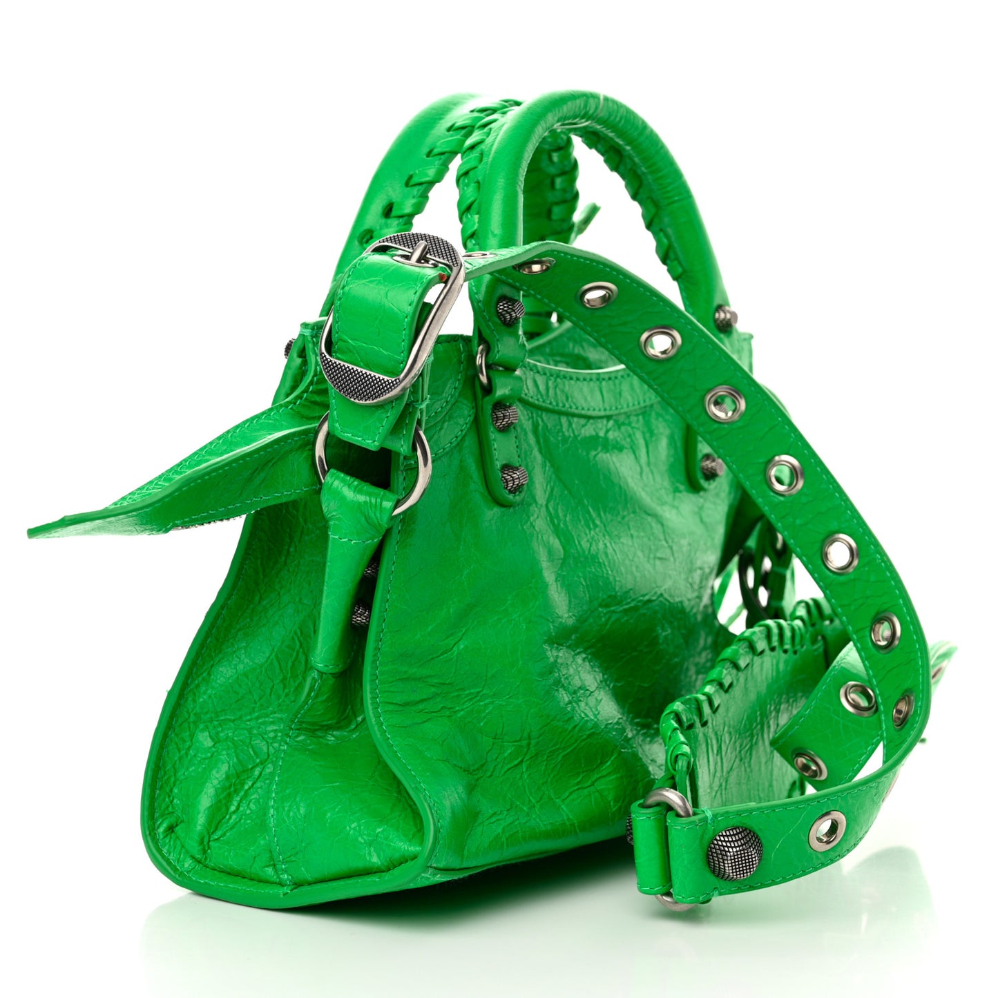 Agneau Arena Neo Cagole Handbag XS Kelly Green