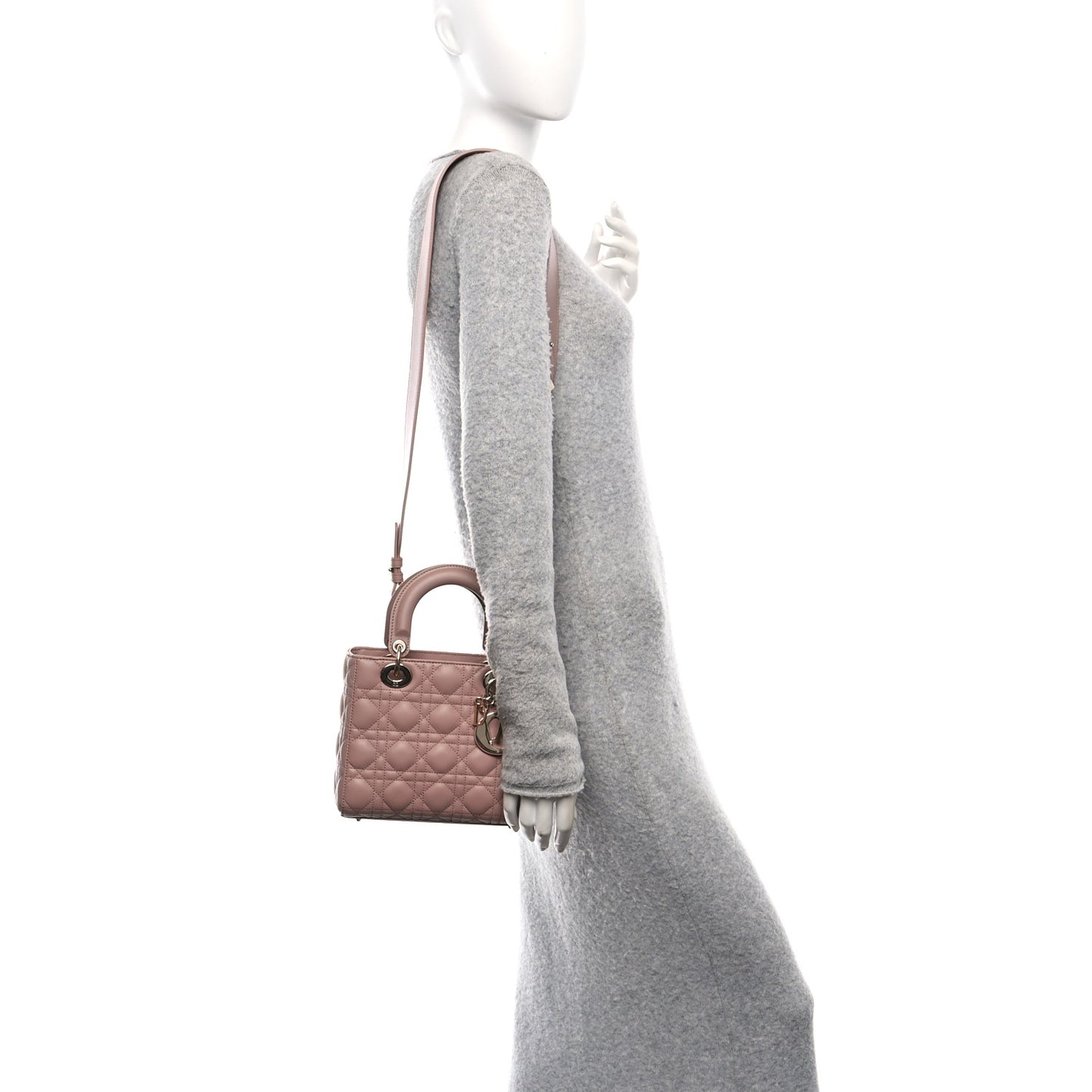 Lambskin Cannage Small My ABCDior Lady Dior Blush