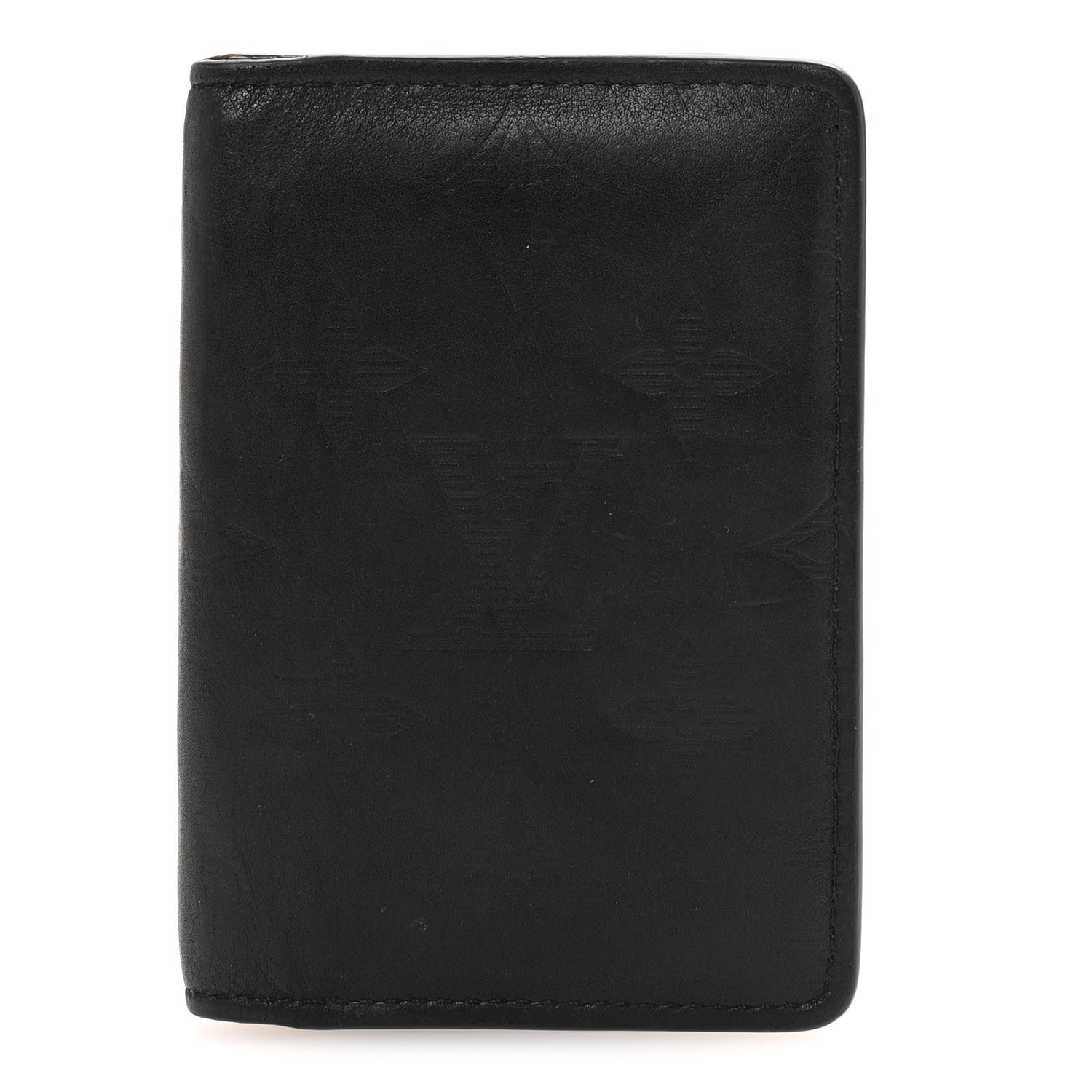 Louis Vuitton Calfskin Monogram Shadow Pocket Organizer Black