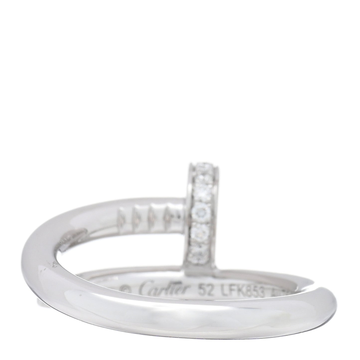 18K White Gold Diamond Juste Un Clou Ring 52 6