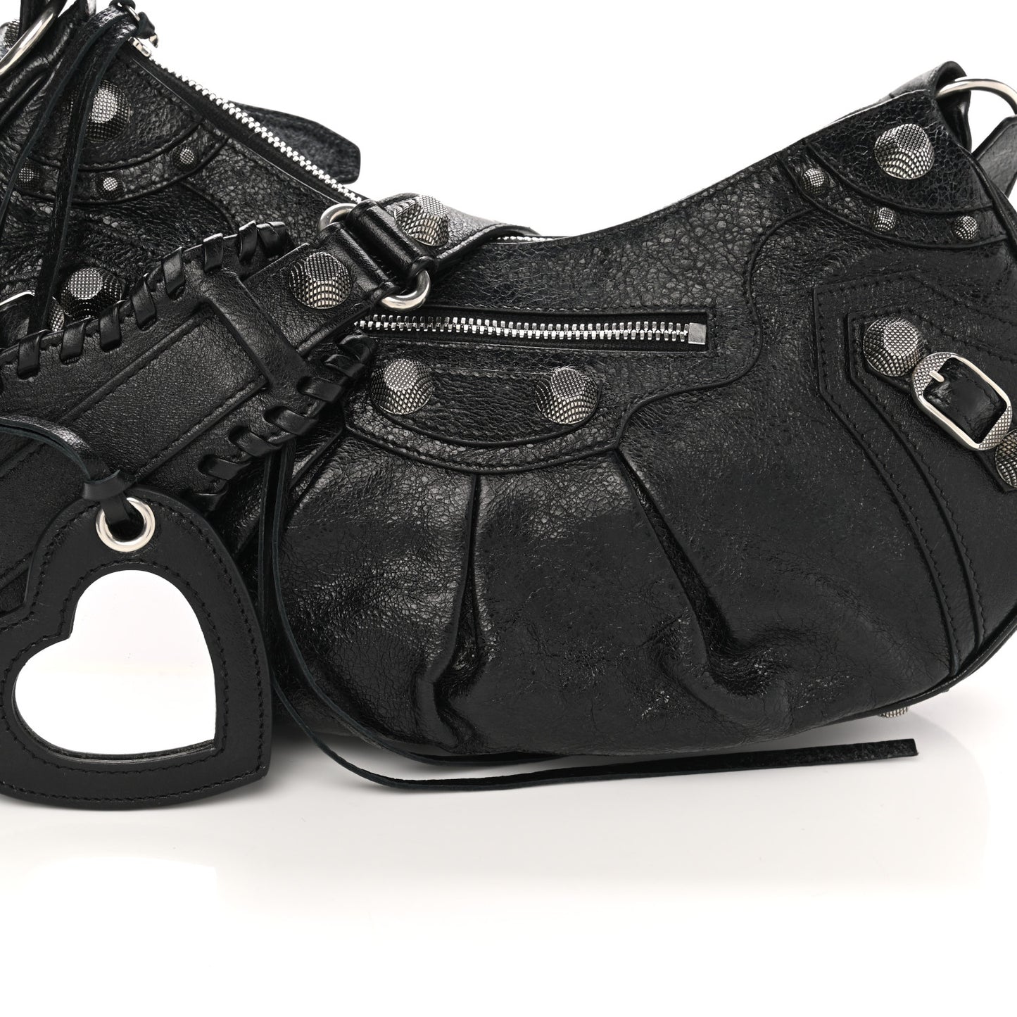 Agneau Arena Small Le Cagole Shoulder Bag Black
