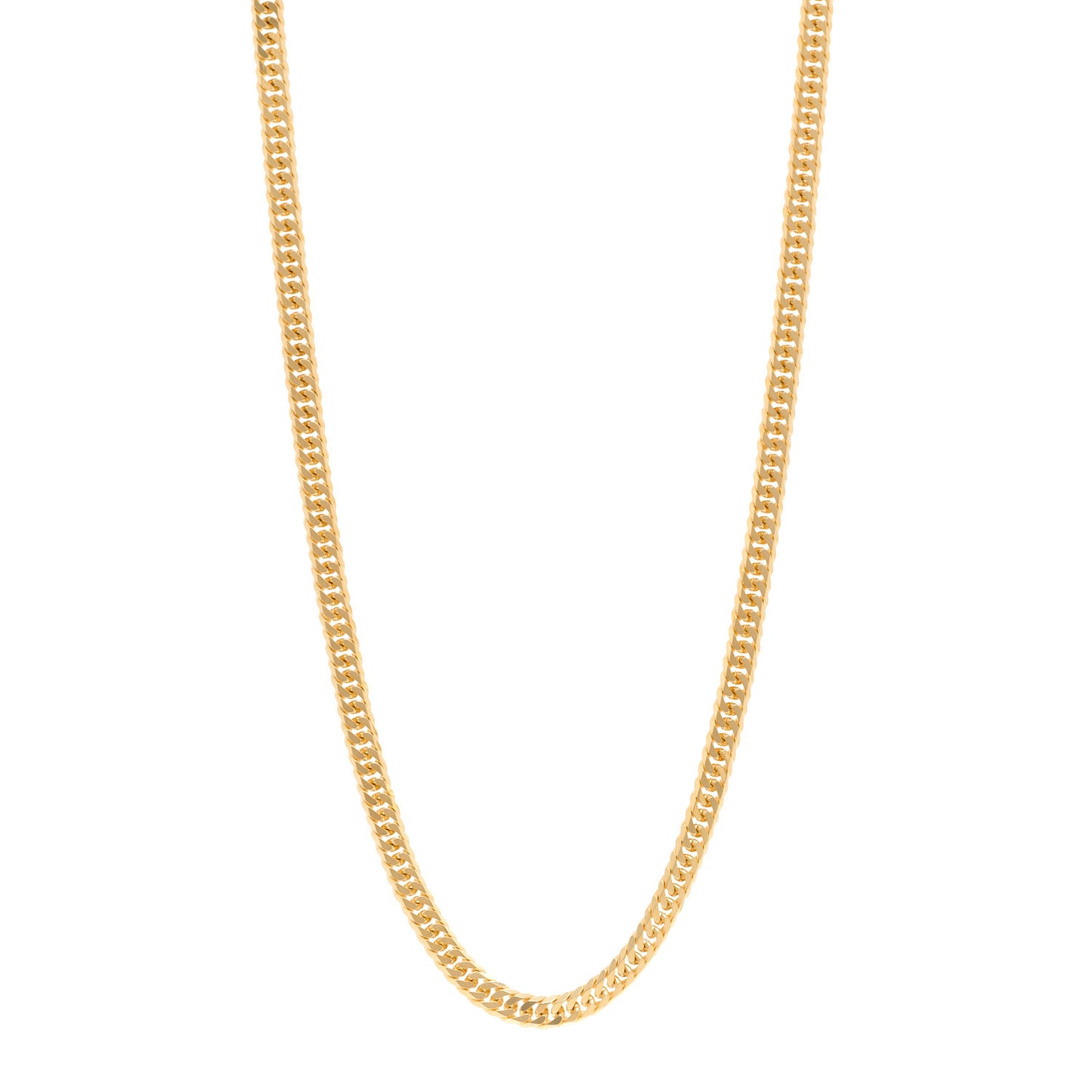 18K Yellow Gold Curb Chain Necklace 23.75"
