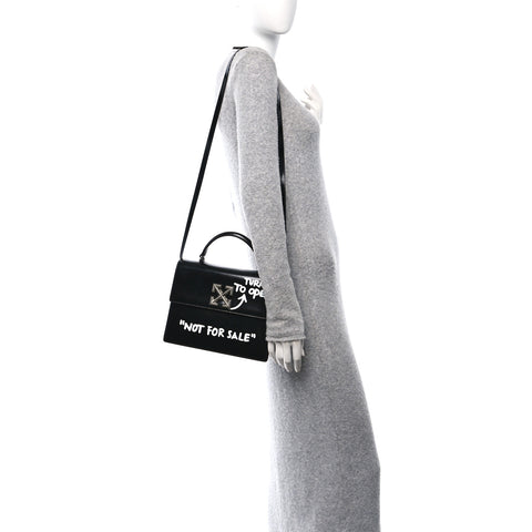 Calfskin Jitney 2.8 Not For Sale Top Handle Bag Black White