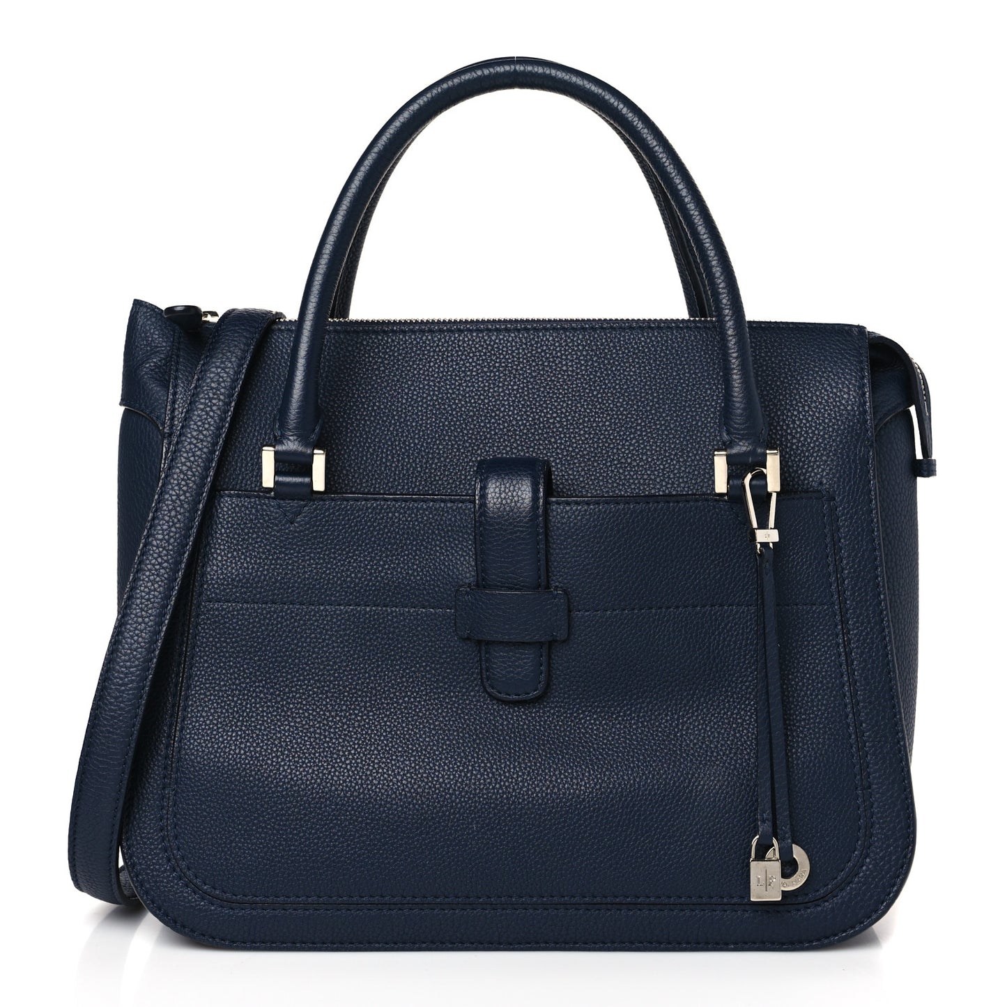 Grained Calfskin Bellevue Odessa Navy Blue