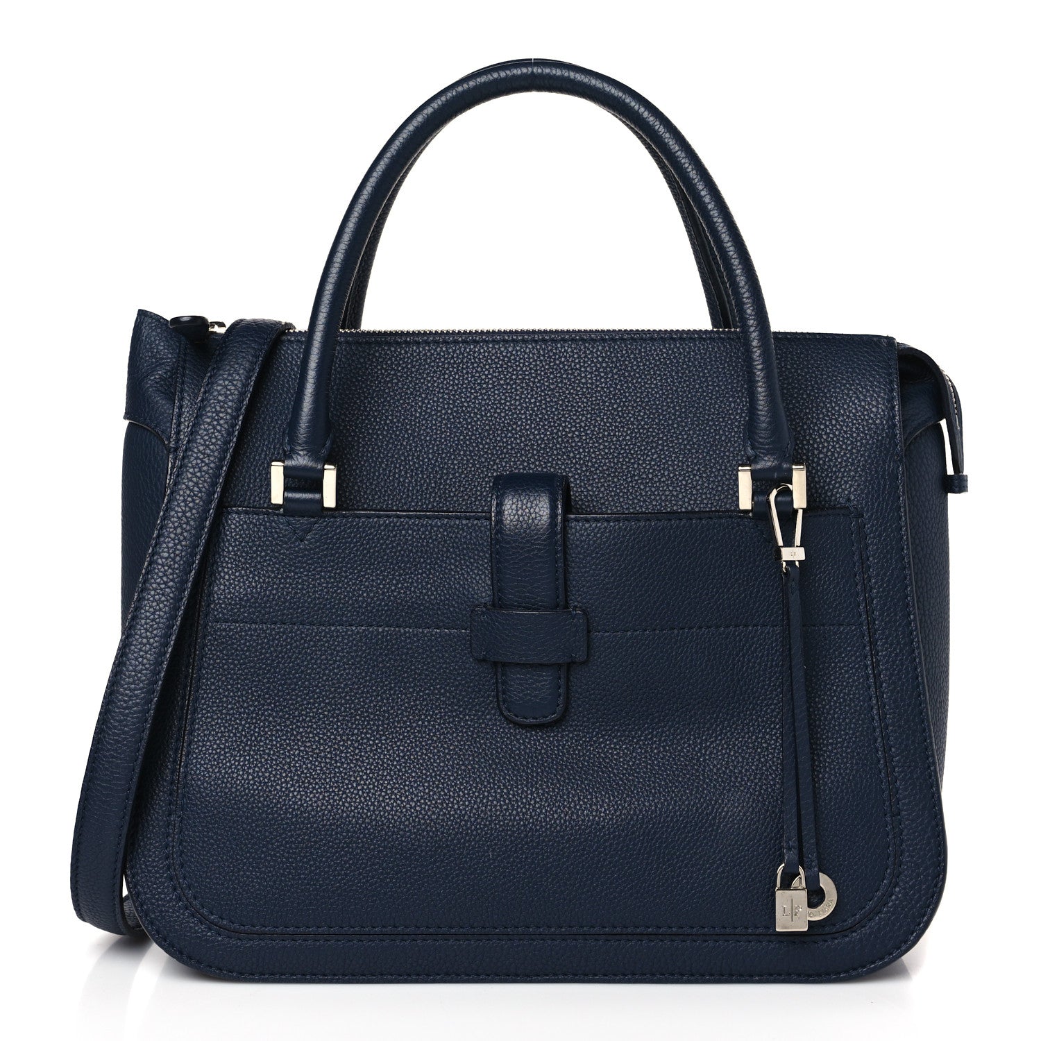Loro Piana Grained Calfskin Bellevue Odessa Navy Blue 1 of 10