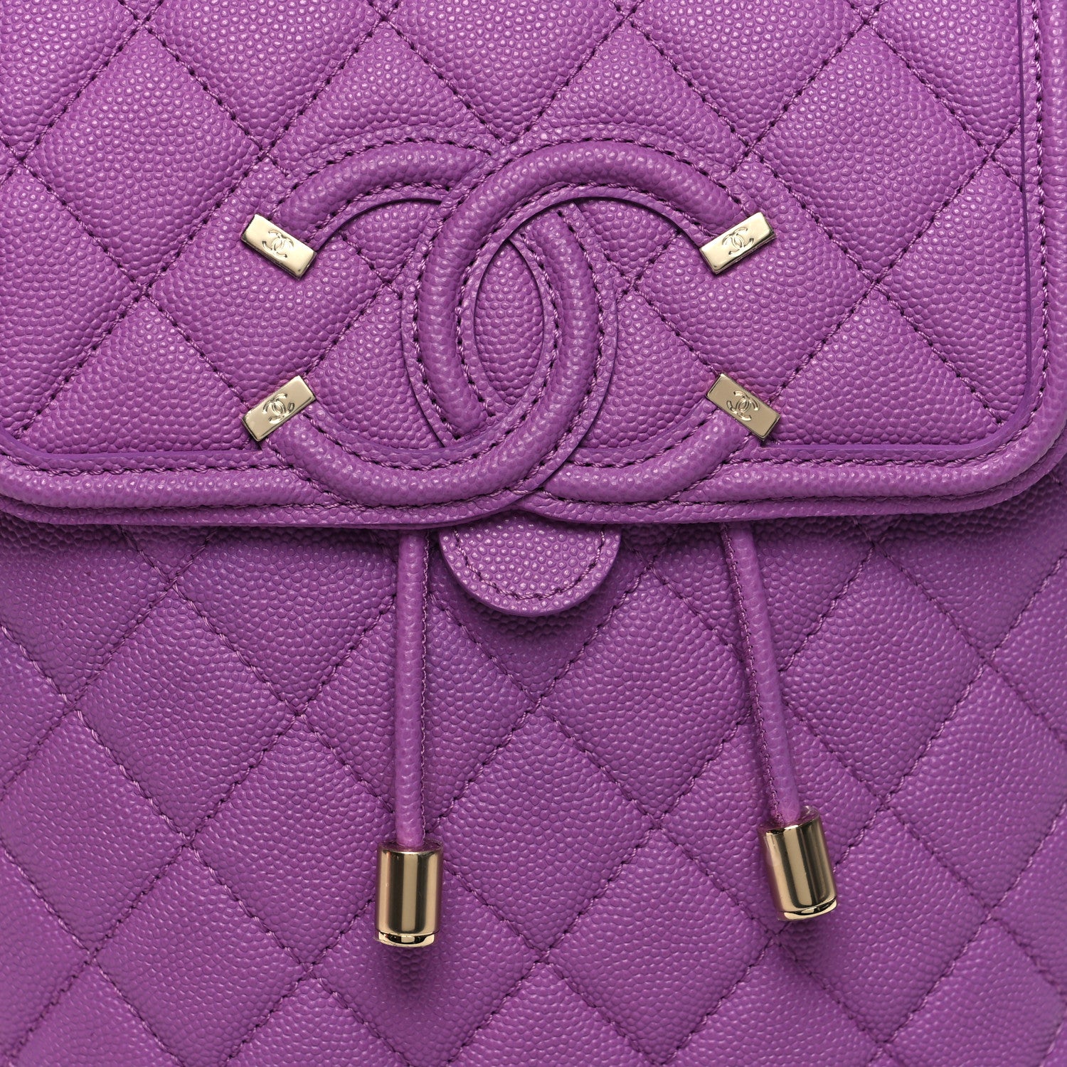 Chanel Caviar Quilted Small Filigree Backpack Purple 8 of 10