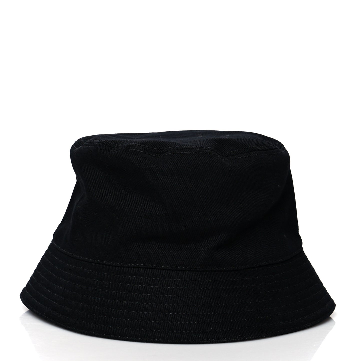 Drill Nylon Metal Triangle Logo Mens Bucket Hat M Black