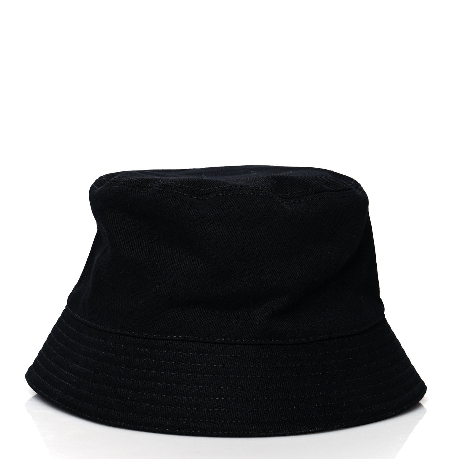 Prada Drill Nylon Metal Triangle Logo Mens Bucket Hat M Black 5 of 11