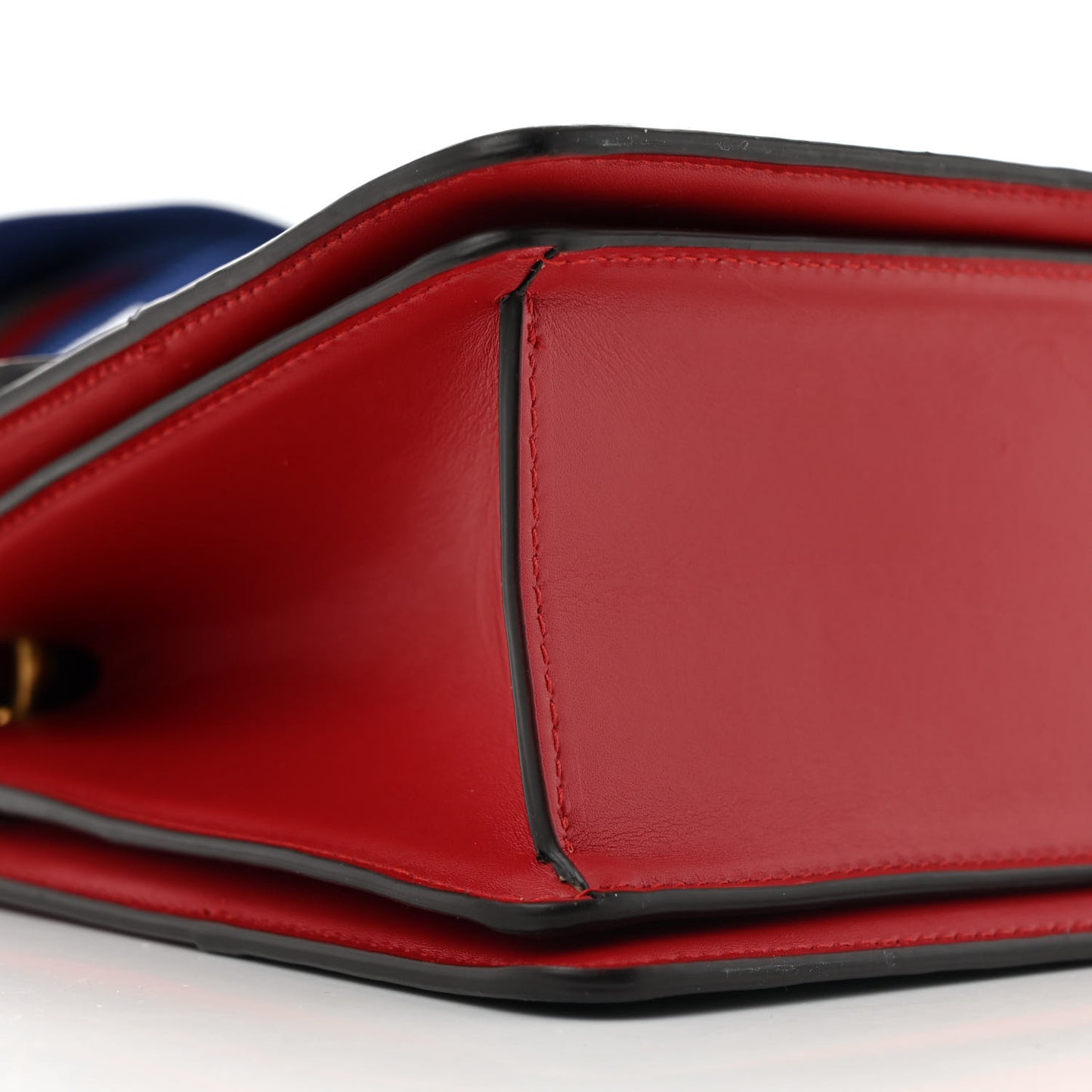 Calfskin Sylvie Web Small Queen Margaret Top Handle Bag Blue Agata Hibiscus Red Mystic White Sugar Pink