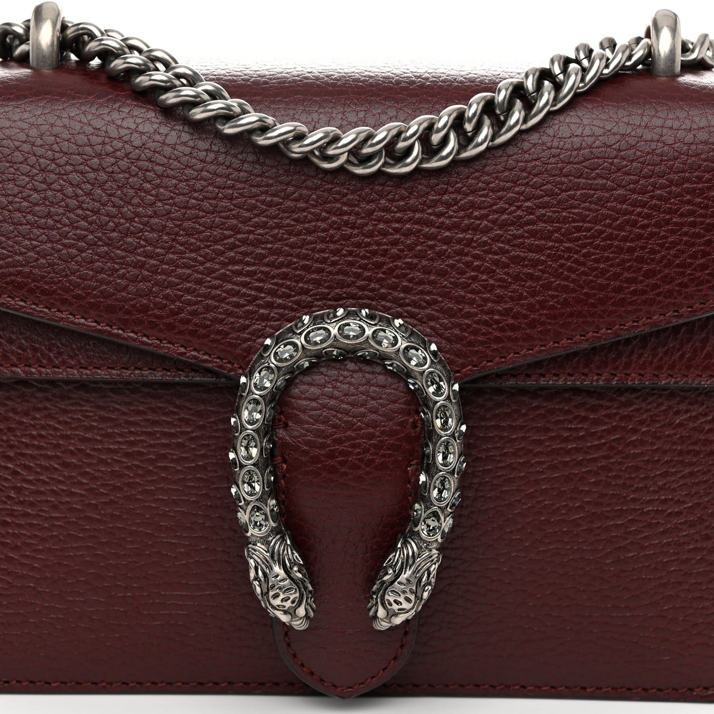 Dollar Calfskin Crystal Mini Dionysus Shoulder Bag Vintage Bordeaux