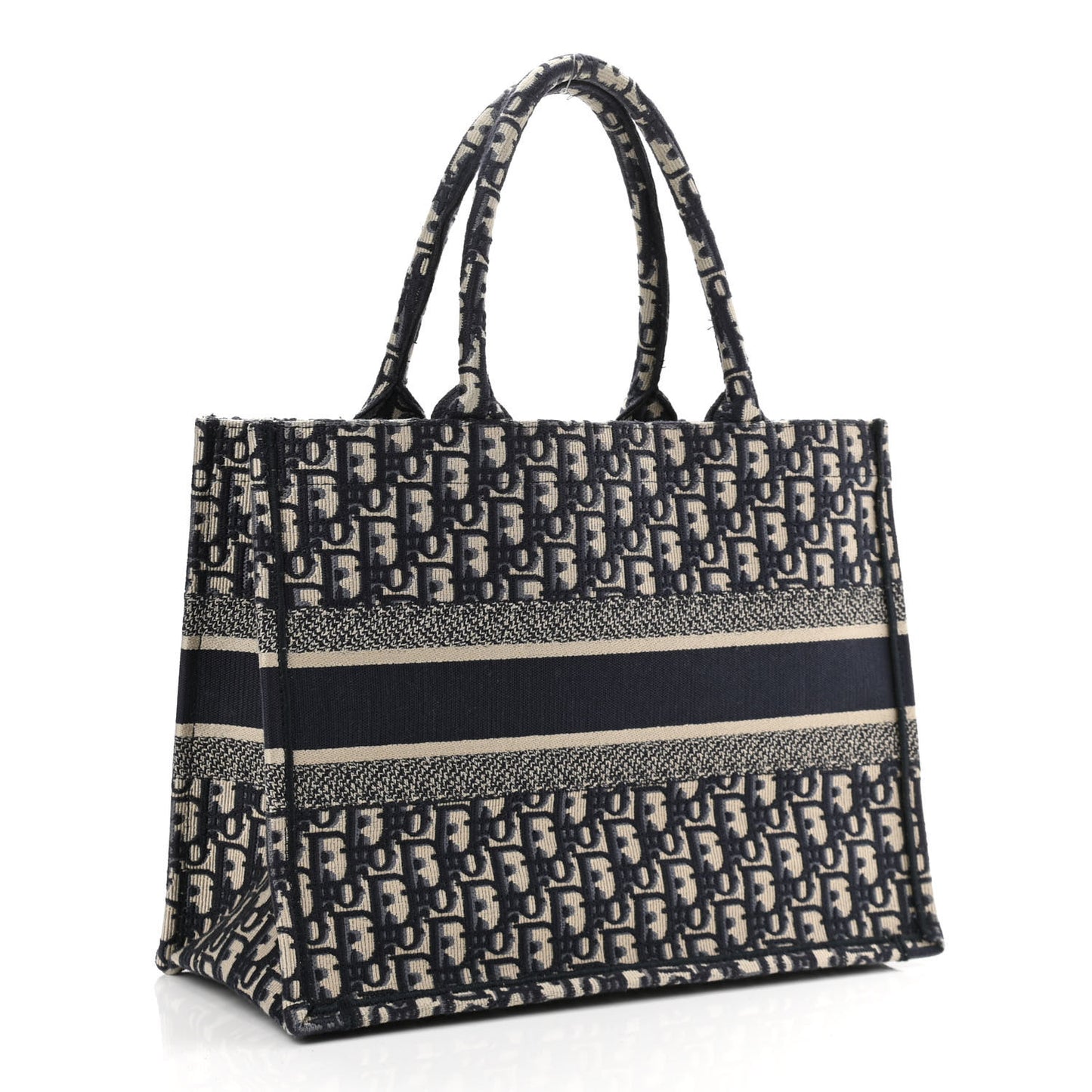 Oblique Medium Book Tote Blue Multicolor