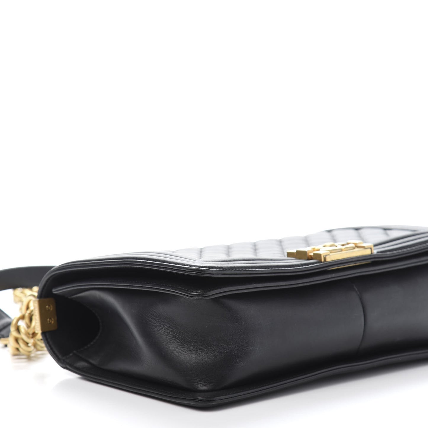 Lambskin Quilted New Medium Boy Flap Black