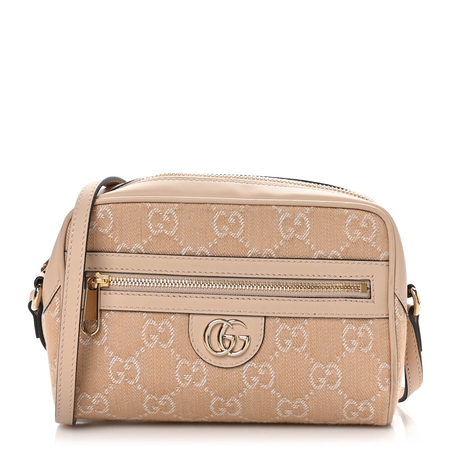 Gucci Denim Monogram Textured Dollar Calfskin Super Mini Ophidia