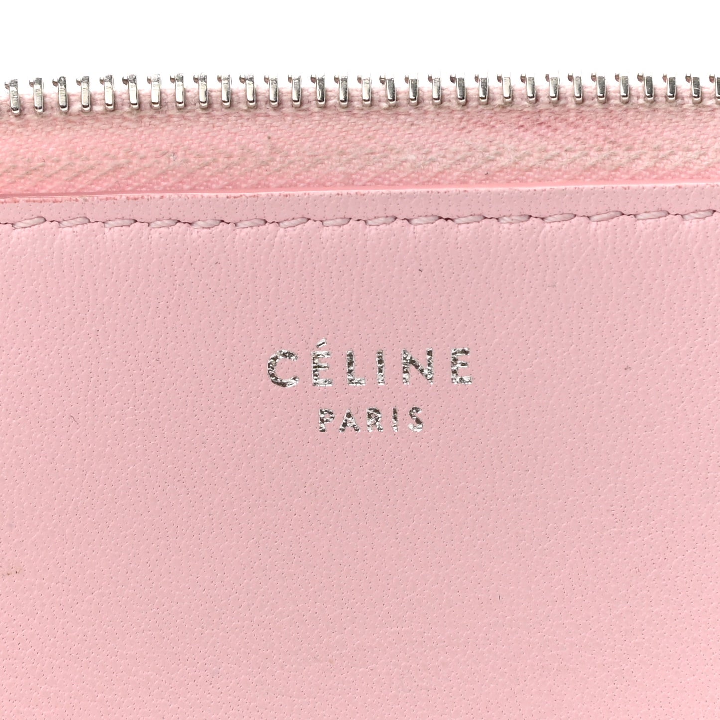 Lambskin Bi-Color Coin and Card Pouch Pale Pink Espresso