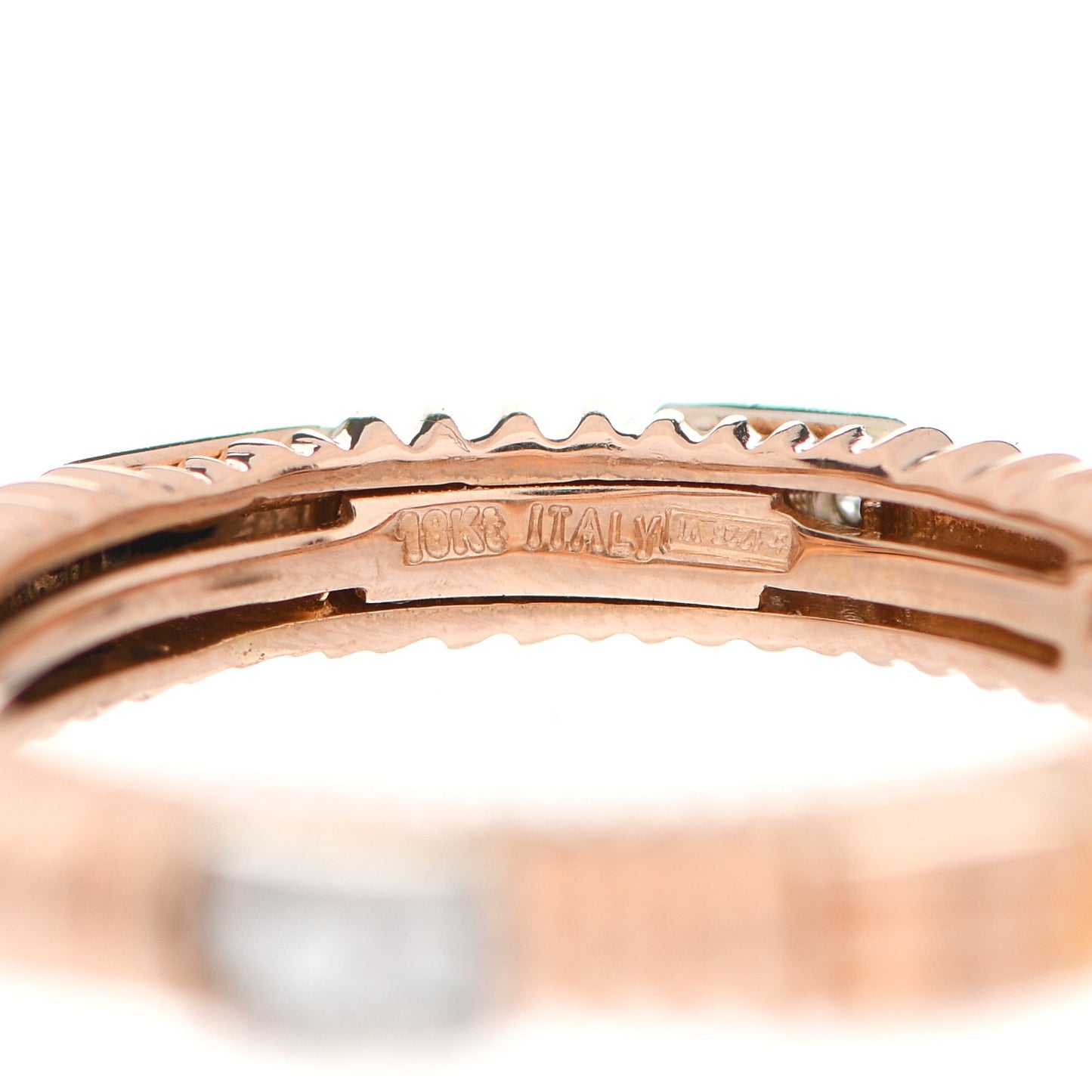18K Rose White Gold Diamond 3.5mm Appassionata Band Ring 53 6.25